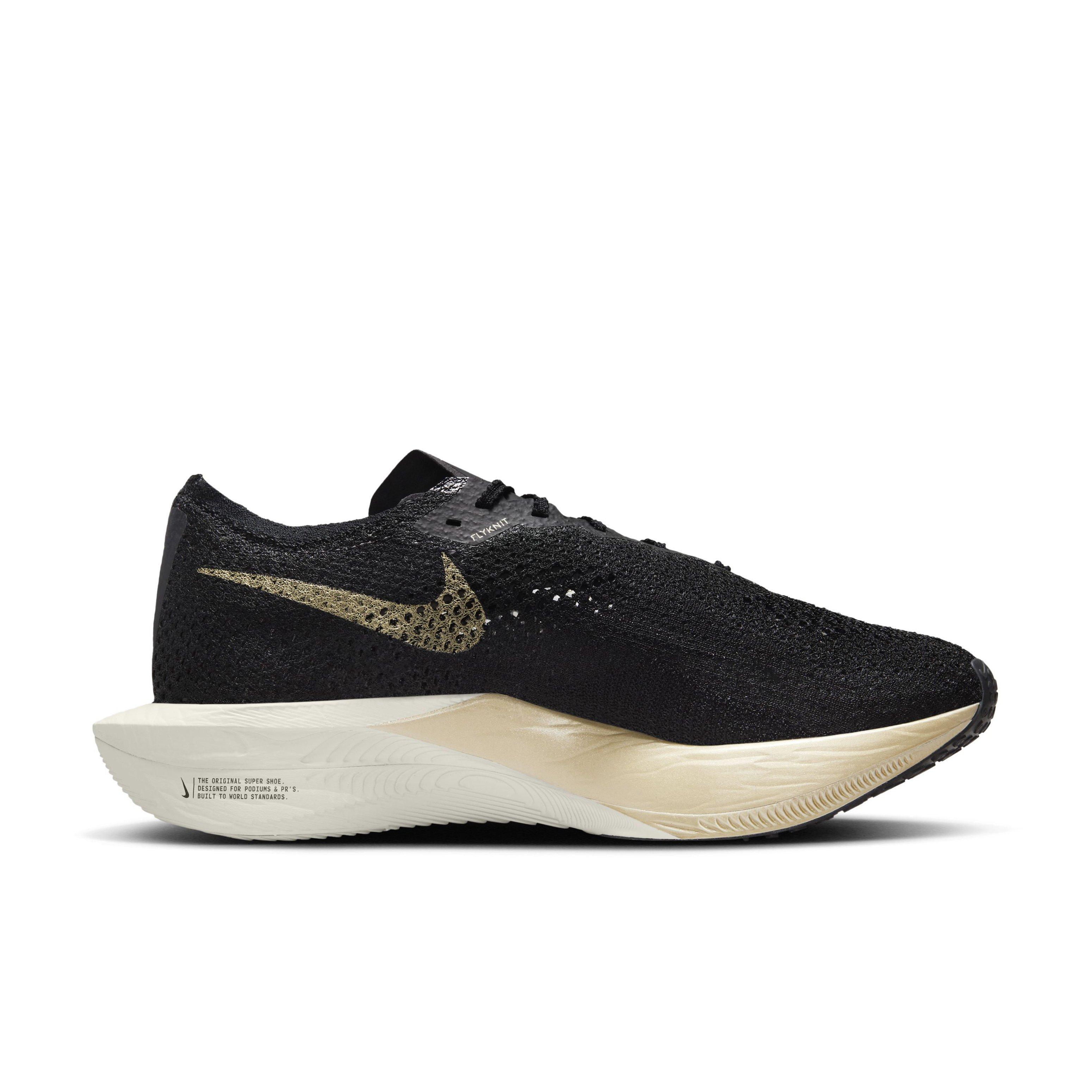 Nike Vaporfly 3 "Black/Black/Oatmeal/Metallic Gold Grain" Men's Running Shoe - BLACK/BLACK/OATMEAL/GOLD Thumbnail View 1