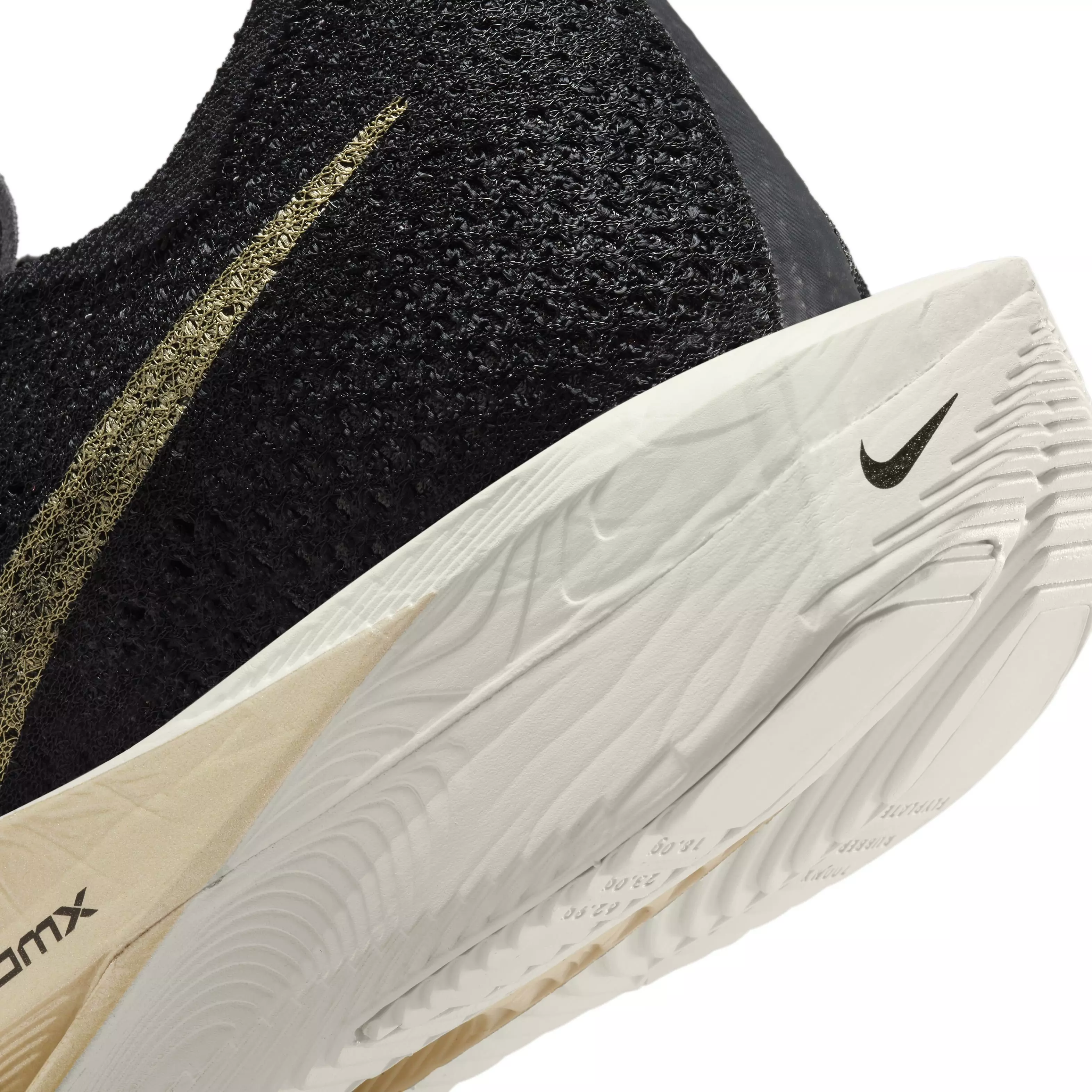 Nike Vaporfly 3 "Black/Black/Oatmeal/Metallic Gold Grain" Men's Running Shoe - BLACK/BLACK/OATMEAL/GOLD