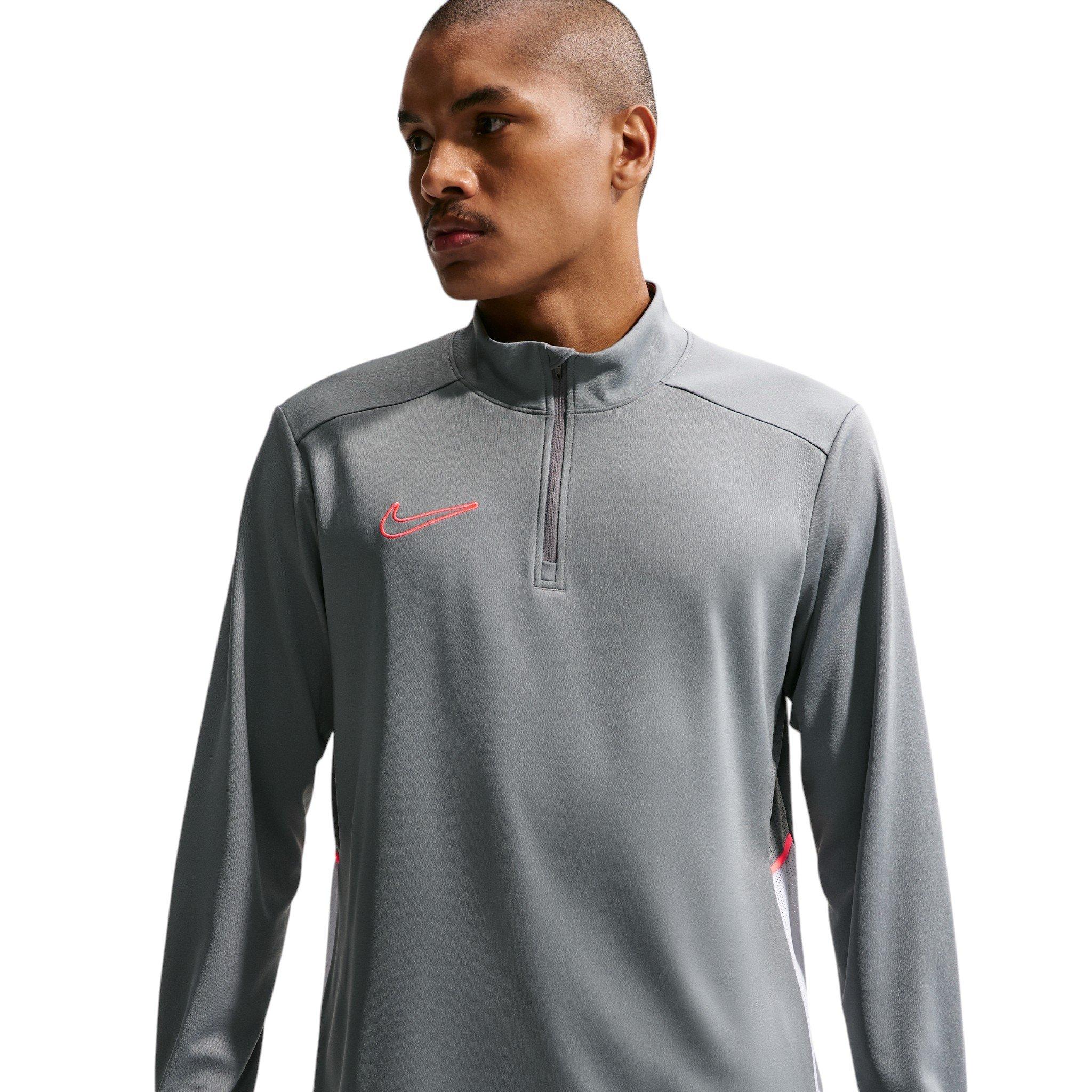 Nike Men's Academy Dri-FIT 1/4 Zip Soccer Drill Top - Grey - GREY