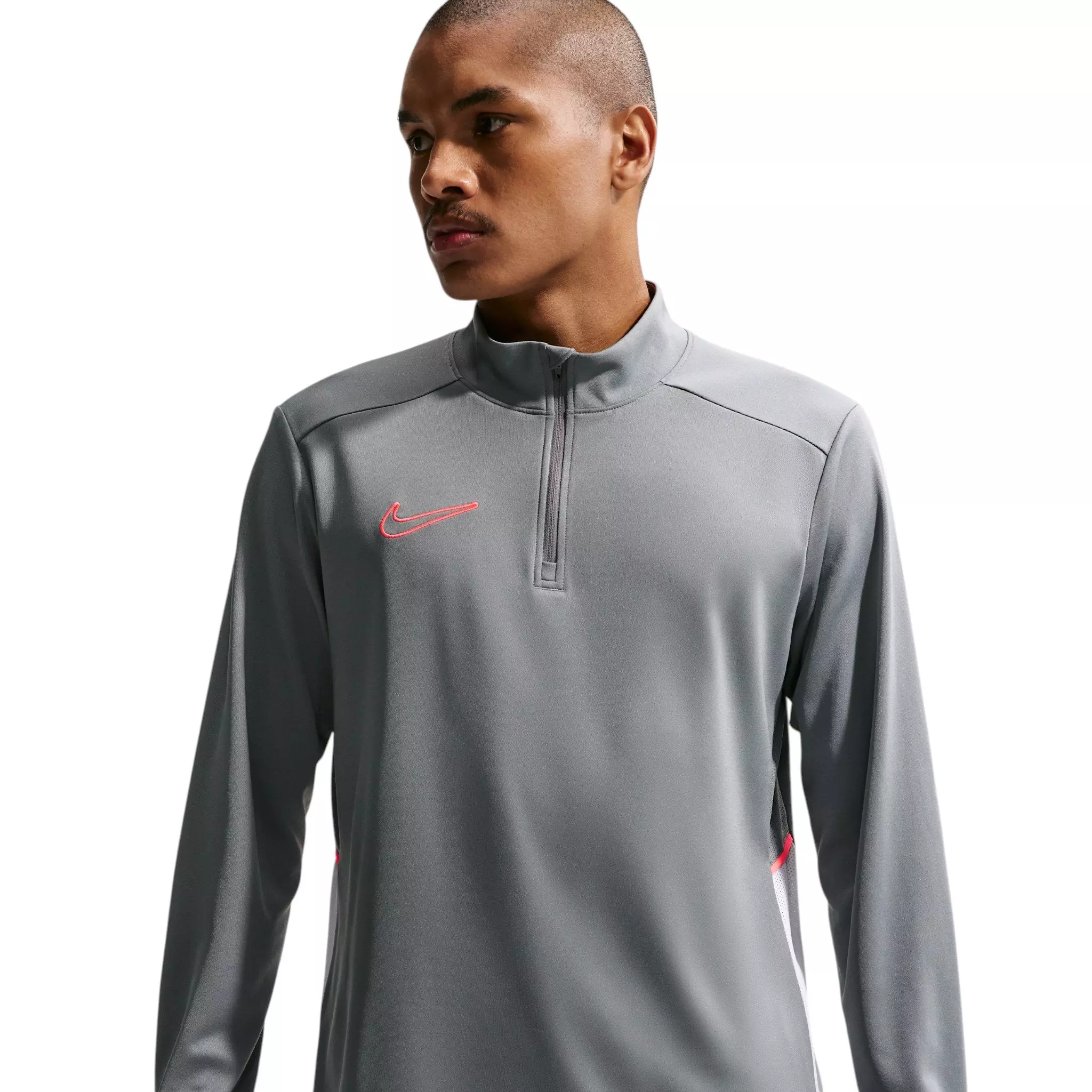 Nike Men's Academy Dri-FIT 1/4 Zip Soccer Drill Top - Grey - GREY