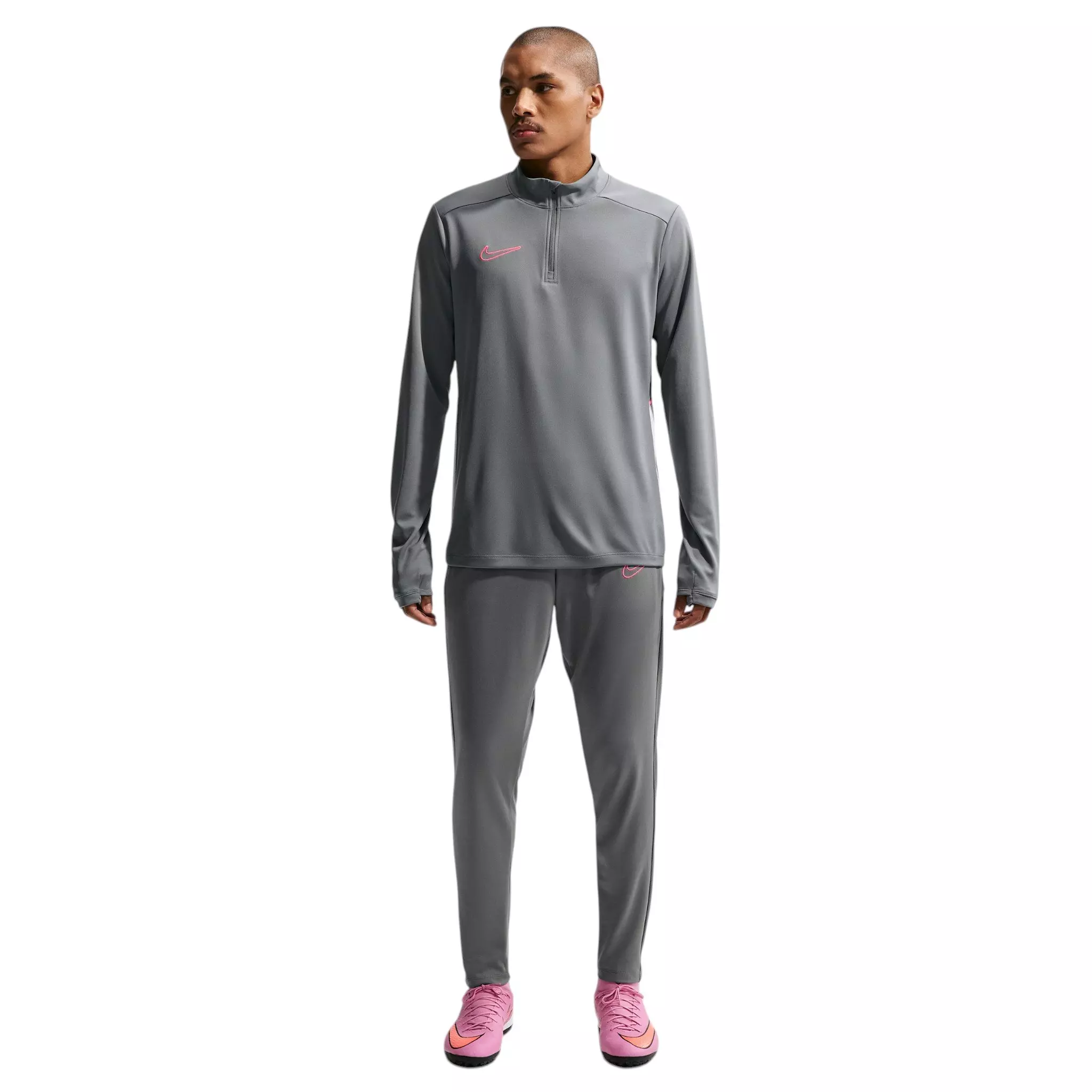 Nike Men's Academy Dri-FIT 1/4 Zip Soccer Drill Top - Grey - GREY
