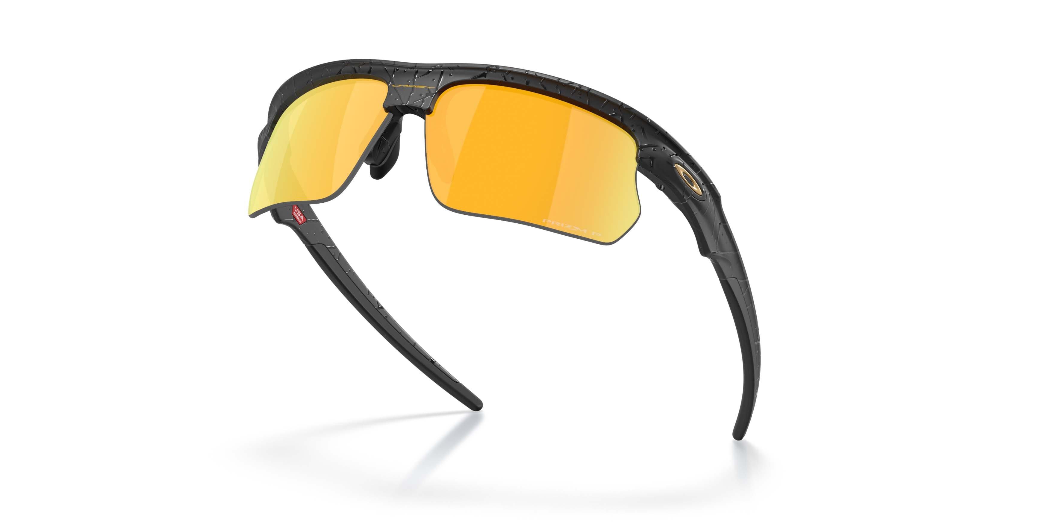Oakley BiSphaera Gridiron Collection Prizm 24K Polarized Sunglasses &ndash; Matte Black Splatter - BLACK/GOLD Thumbnail View 3