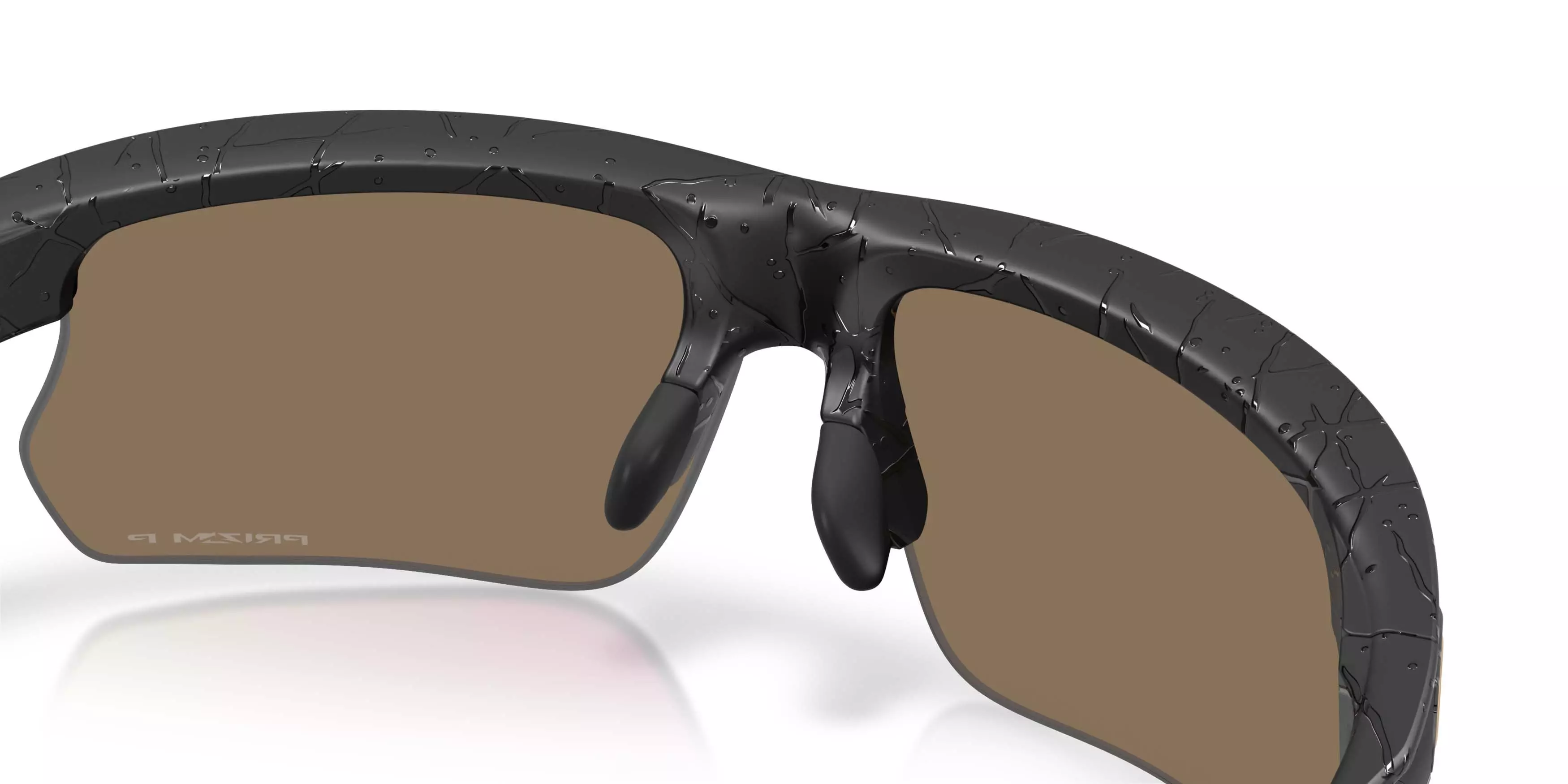 Oakley BiSphaera Gridiron Collection Prizm 24K Polarized Sunglasses &ndash; Matte Black Splatter - BLACK/GOLD