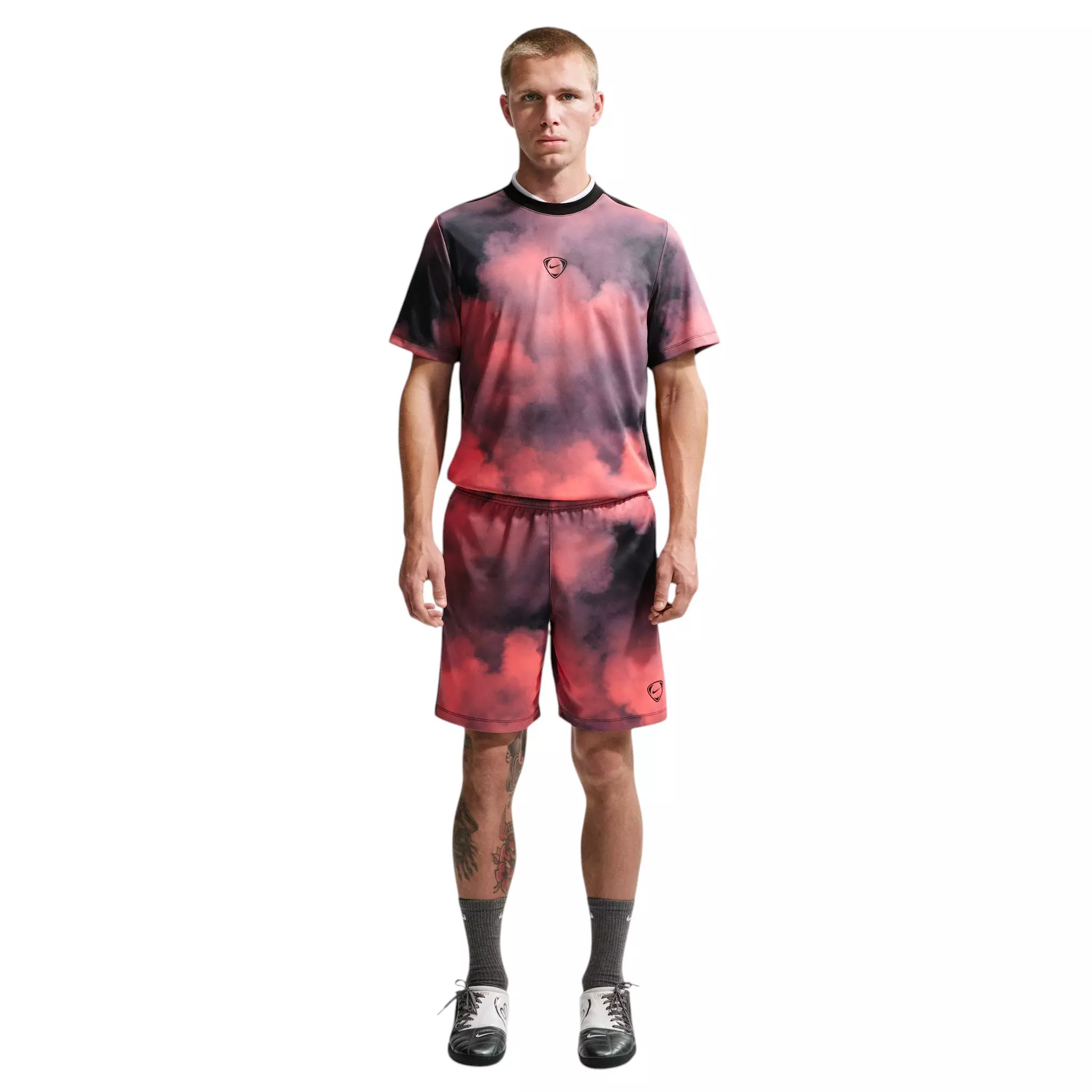 Nike Men's Academy+ Dri-FIT Soccer Shorts - Orange/Black - ORANGE/BLACK