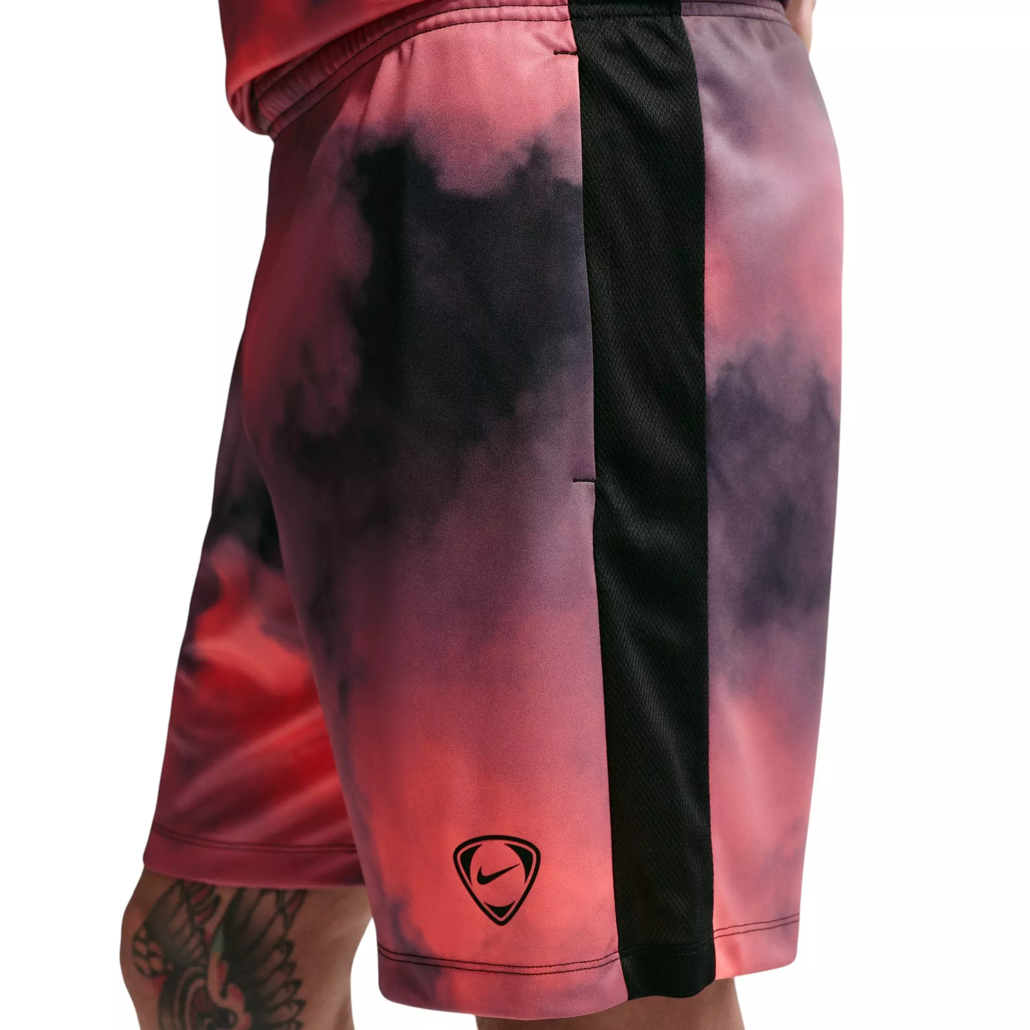 Nike Men's Academy+ Dri-FIT Soccer Shorts - Orange/Black - ORANGE/BLACK