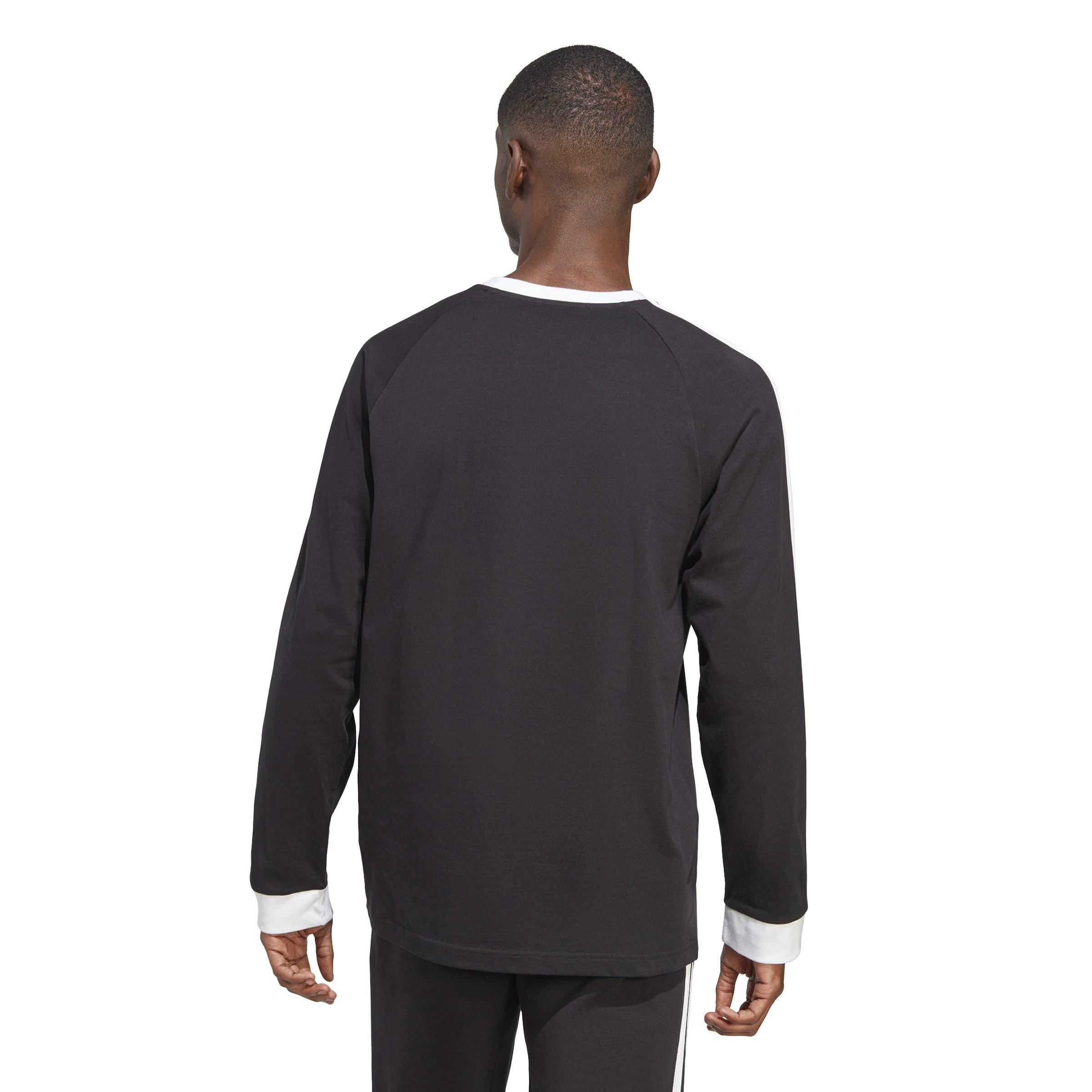 Men\'s City Hibbett Gear - Adicolor adidas | 3-Stripes Classics Tee-Black Long-Sleeve
