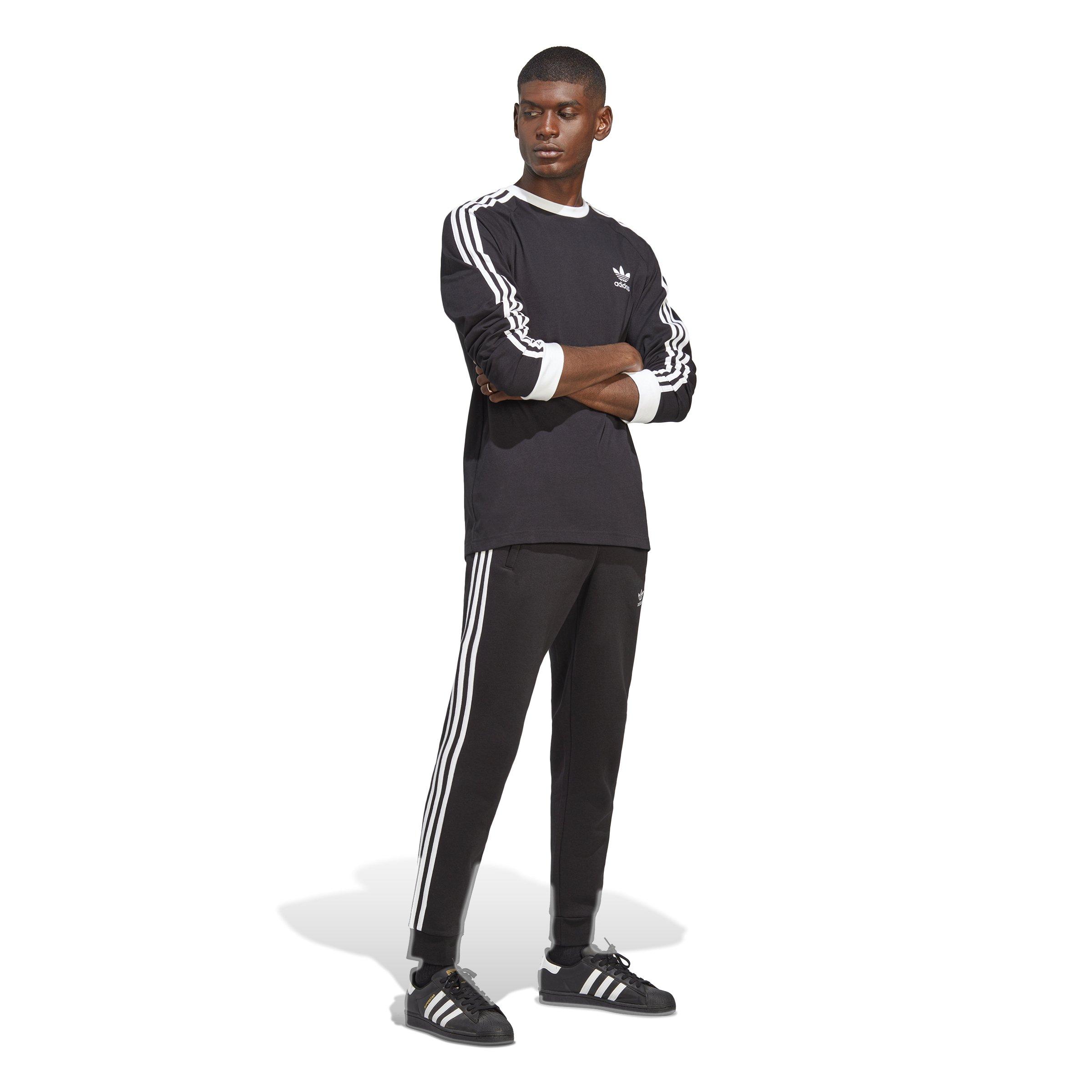 - Long-Sleeve | Tee-Black Gear Classics 3-Stripes City Hibbett adidas Adicolor Men\'s