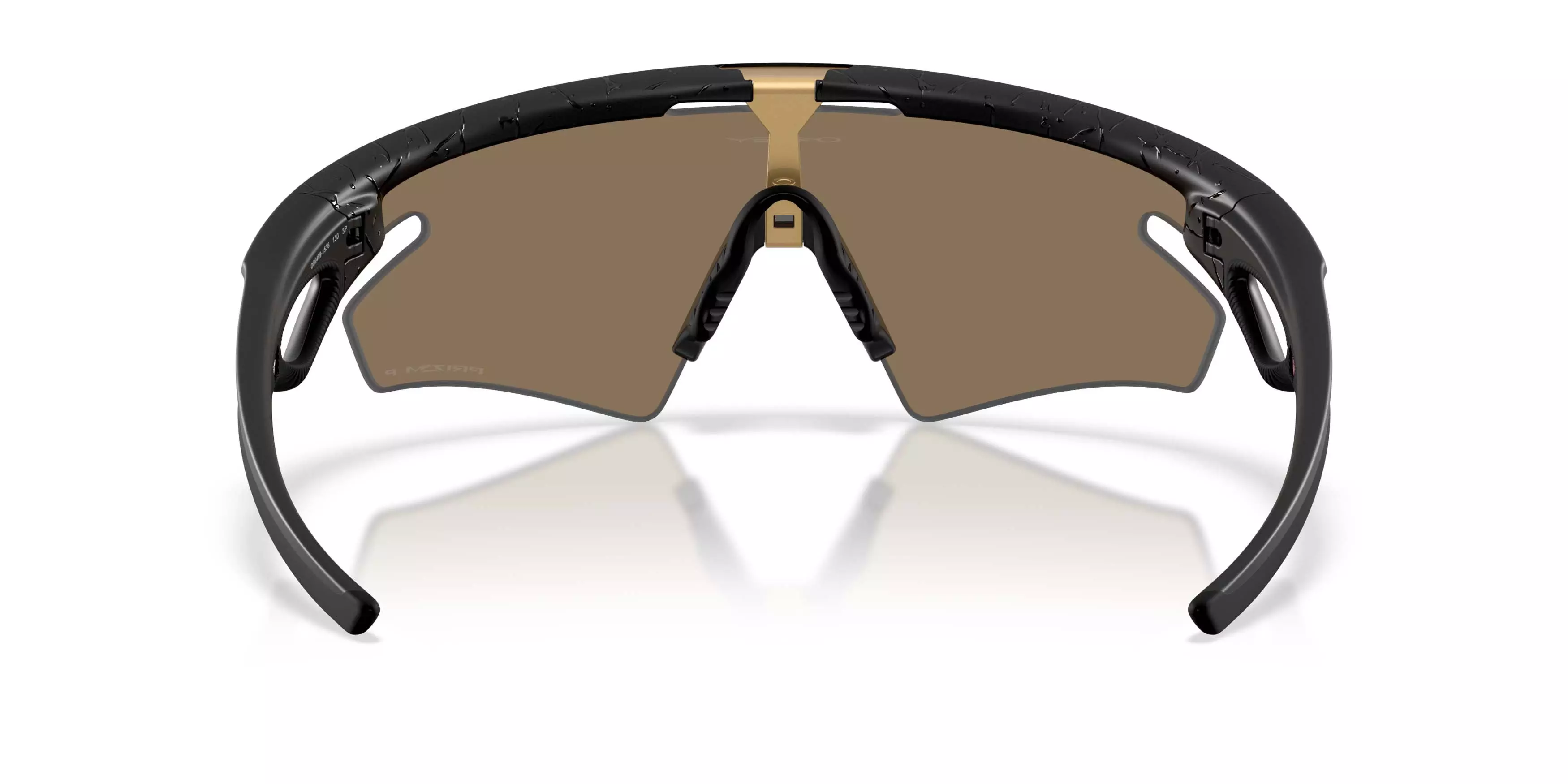 Oakley Sphaera Slash Gridiron Collection Prizm 24K Polarized Sunglasses &ndash; Matte Black Splatter - BLACK/GOLD