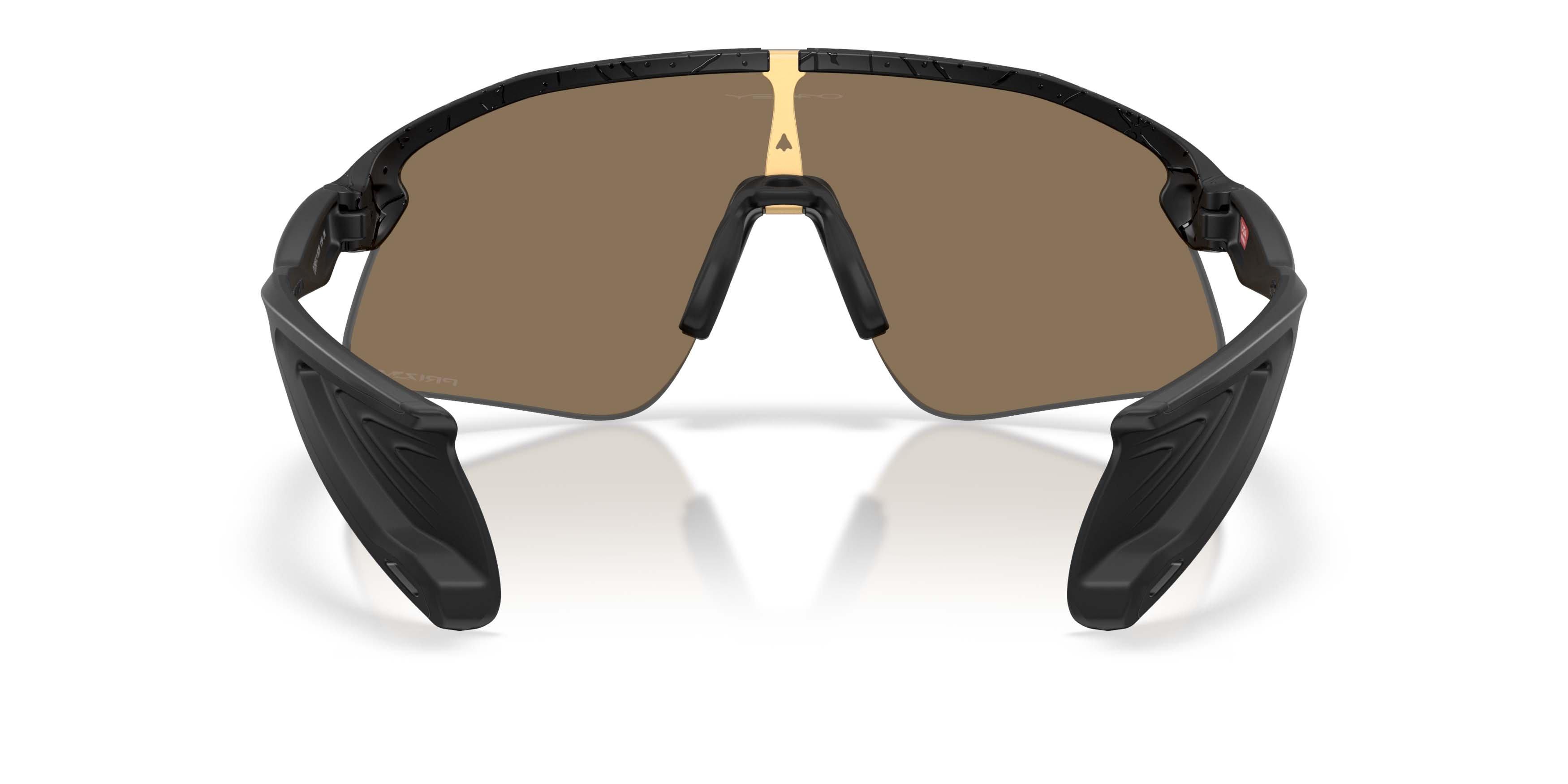 Oakley Stunt Devil Gridiron Collection Prizm 24K Sunglasses &ndash; Matte Black Splatter - BLACK/GOLD Thumbnail View 6