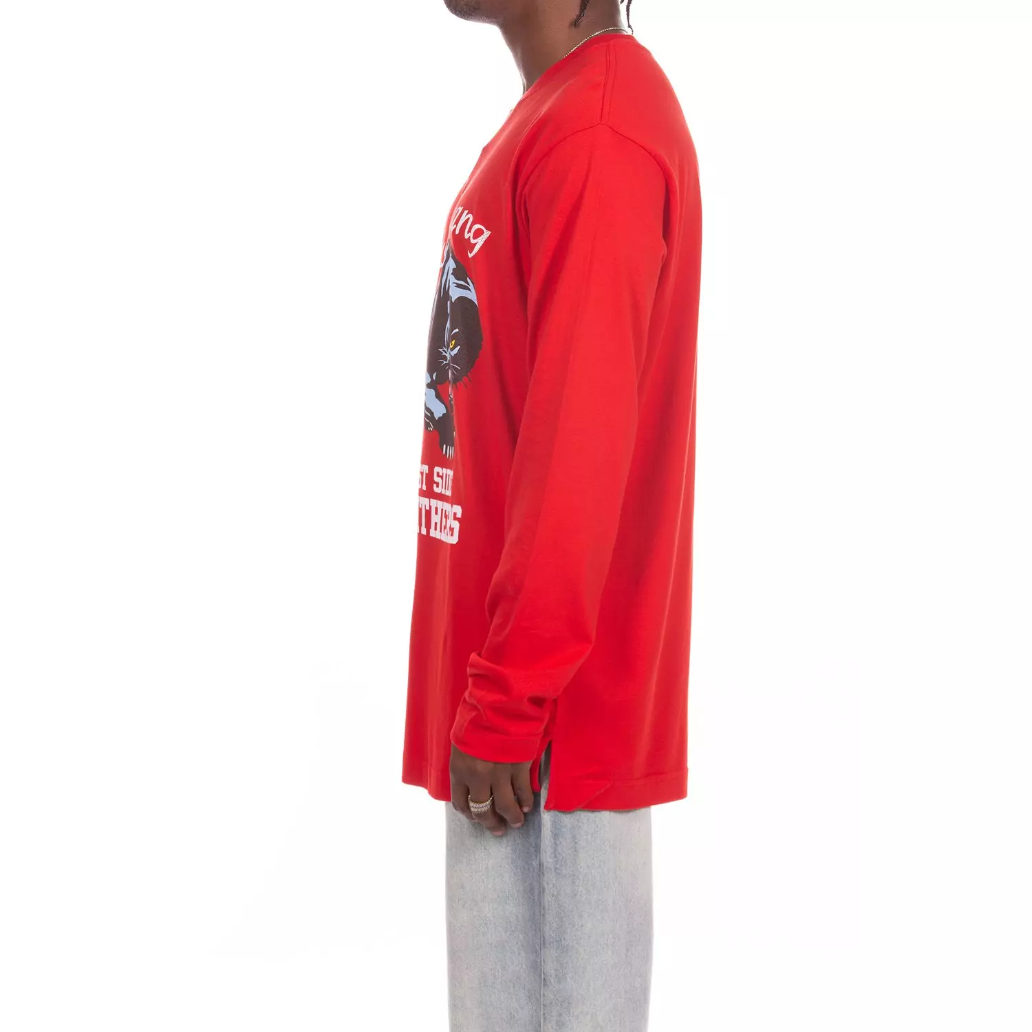 Hustle Gang Men's Prowlers Long Sleeve T-Shirt - Red - RED
