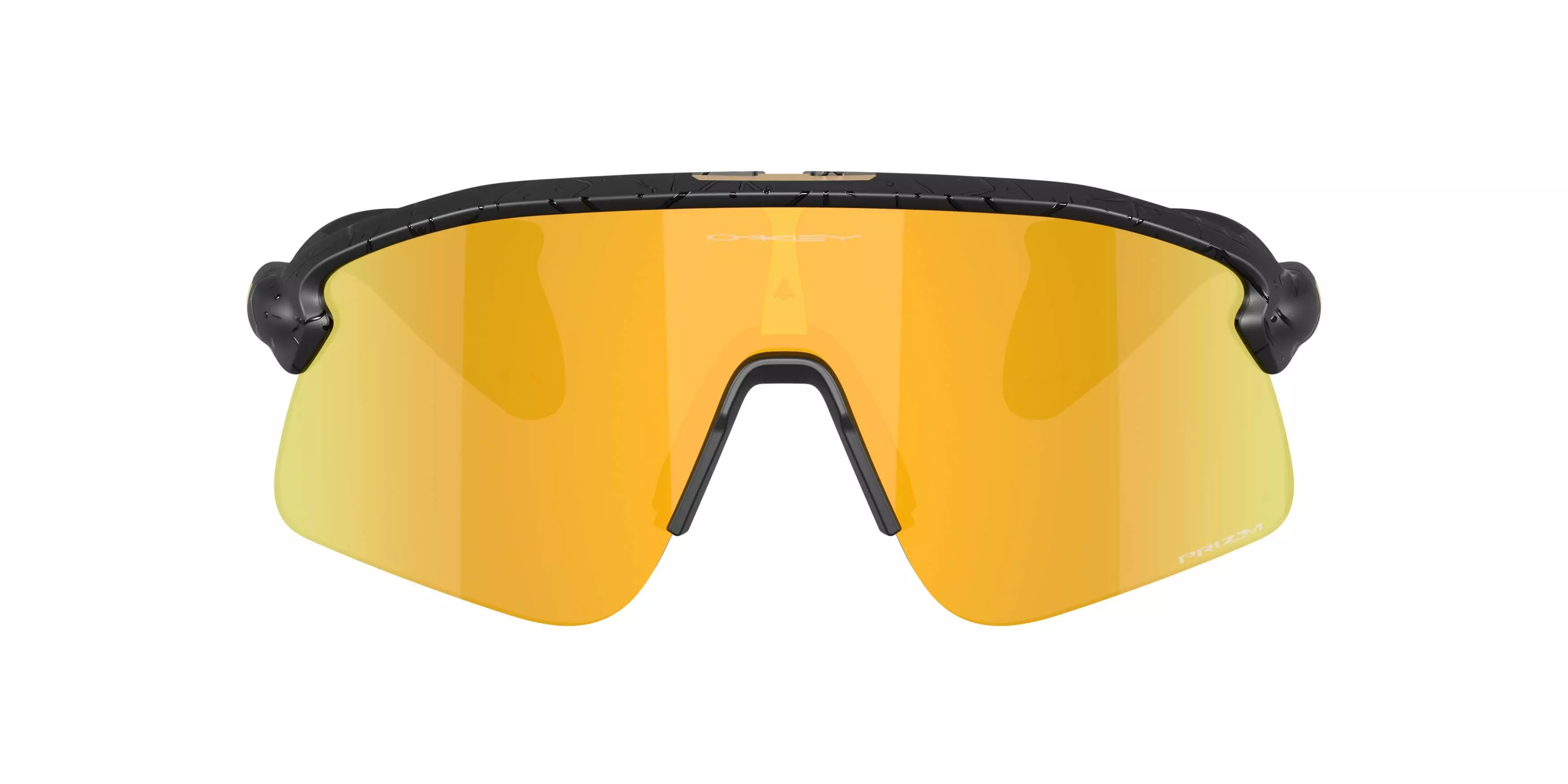 Oakley Stunt Devil S Gridiron Collection Prizm 24K Sunglasses &ndash; Matte Black Splatter - BLACK/GOLD
