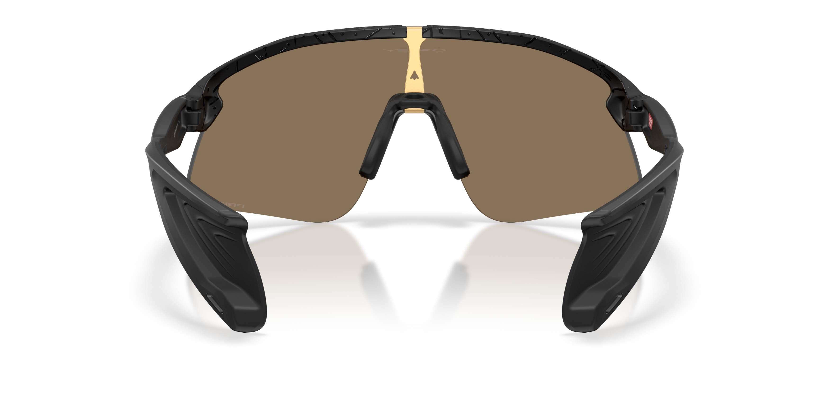 Oakley Stunt Devil S Gridiron Collection Prizm 24K Sunglasses &ndash; Matte Black Splatter - BLACK/GOLD Thumbnail View 6