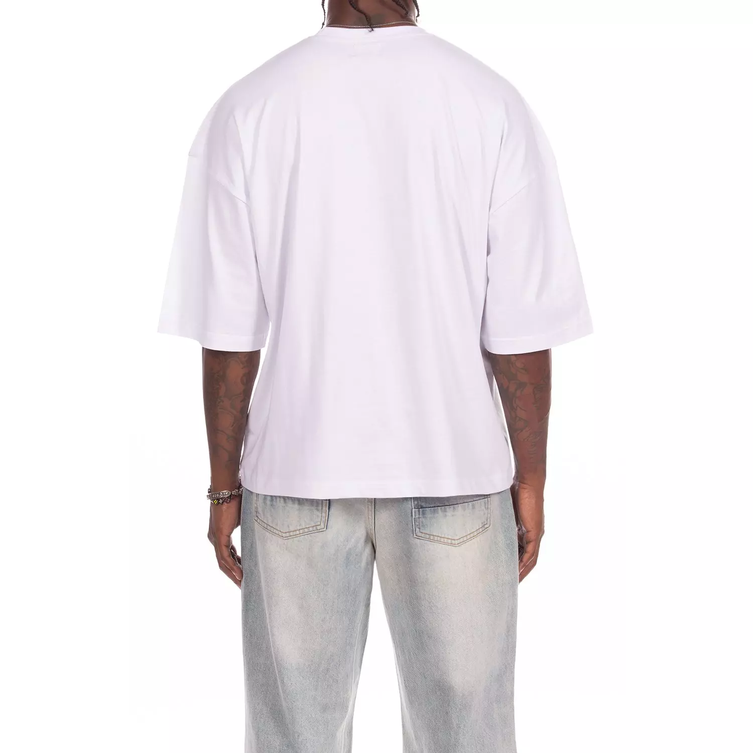 Hustle Gang Men's 10 Gallon Knit Graphic T-Shirt - White - WHITE