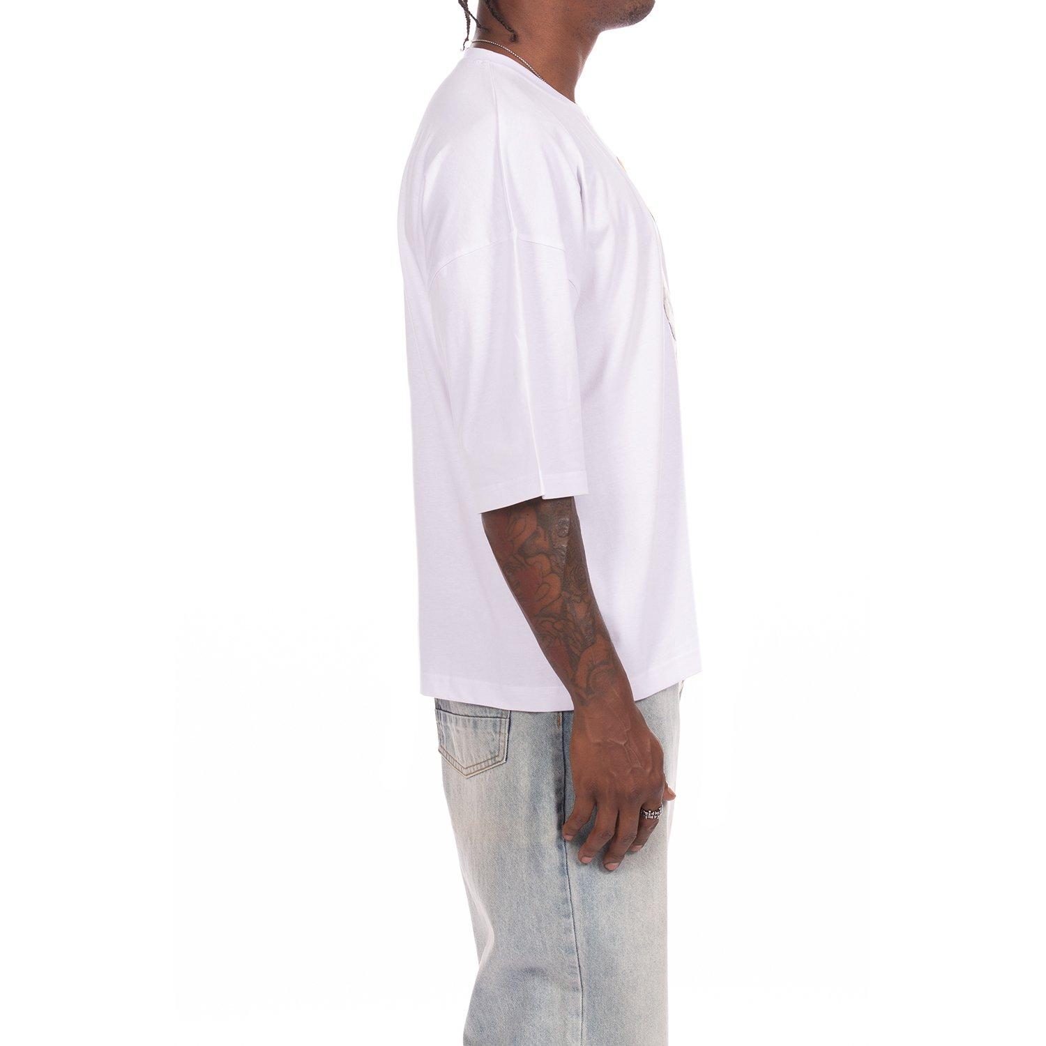 Hustle Gang Men's 10 Gallon Knit Graphic T-Shirt - White - WHITE