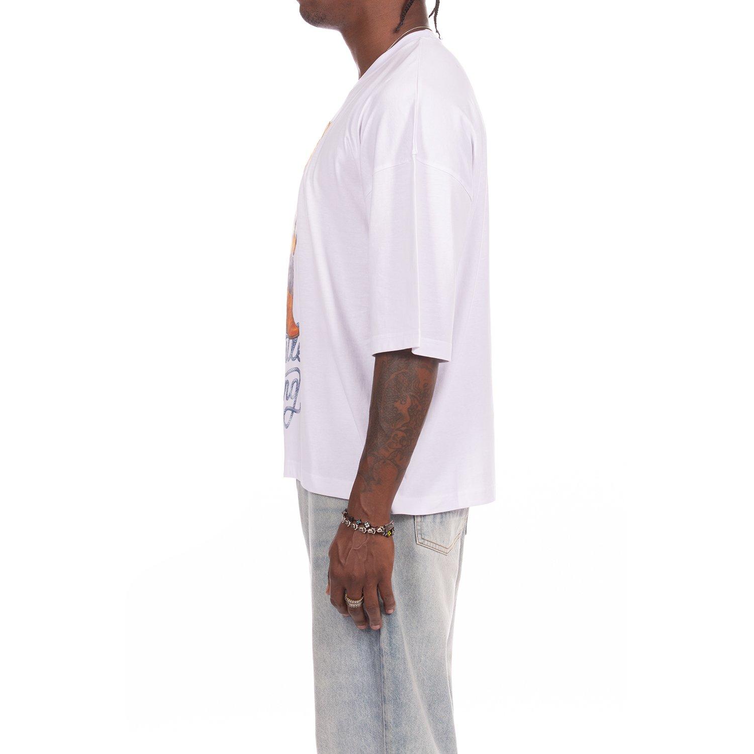 Hustle Gang Men's 10 Gallon Knit Graphic T-Shirt - White - WHITE