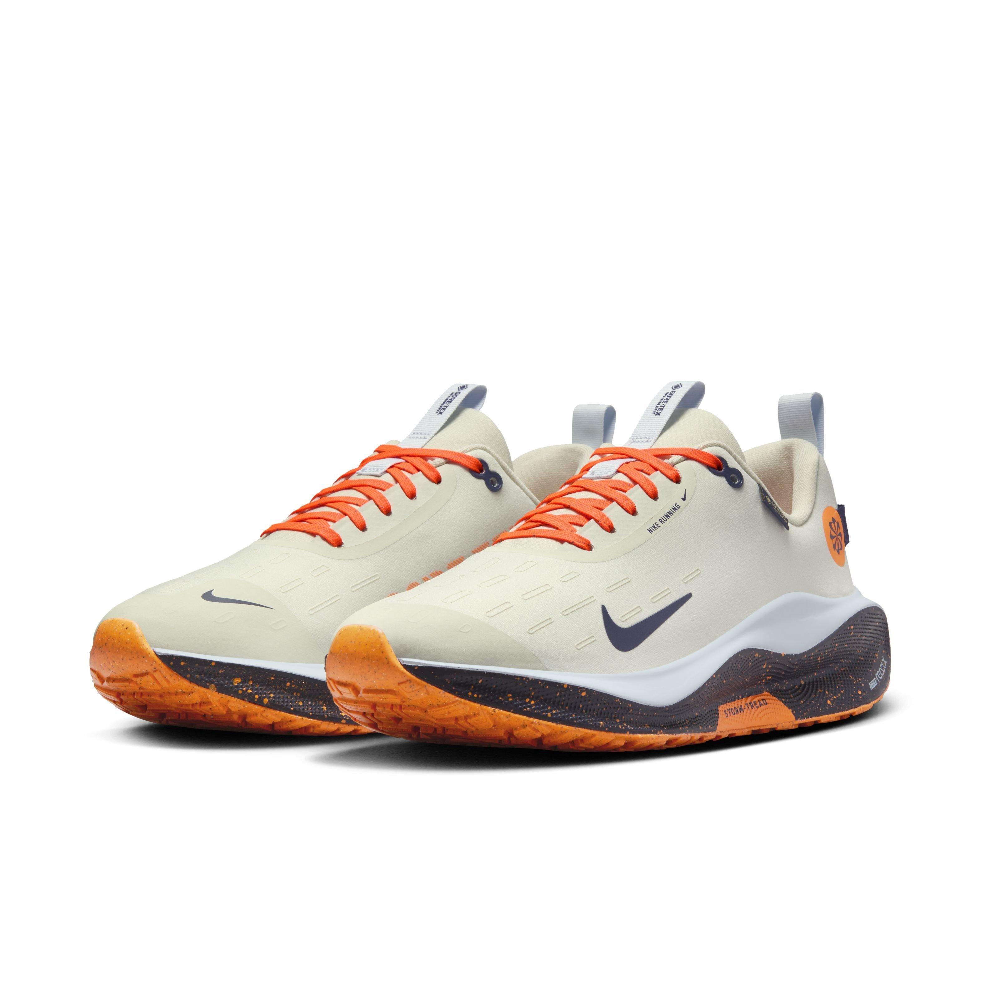 Nike InfinityRN 4 GORE-TEX "Grey/Orange/Navy" Men's Running Shoe - GREY/ORANGE/NAVY Thumbnail View 3