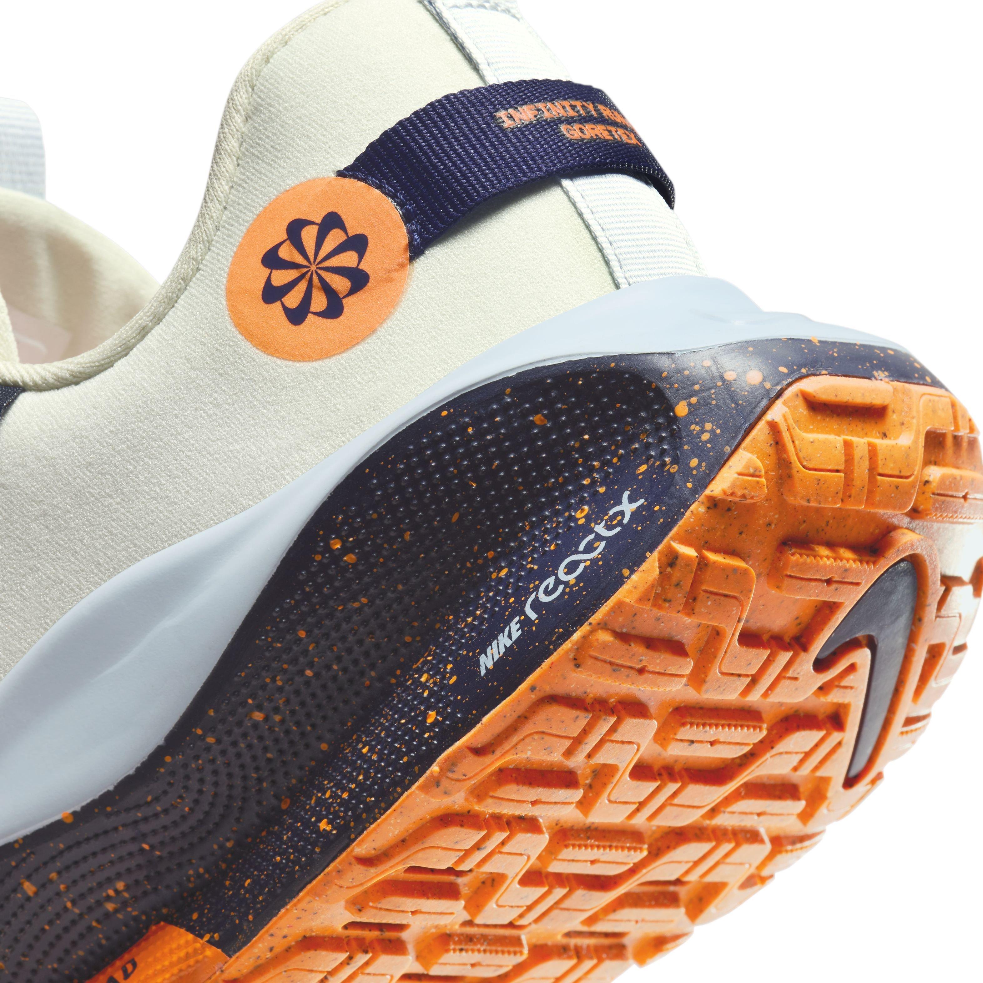 Nike InfinityRN 4 GORE-TEX "Grey/Orange/Navy" Men's Running Shoe - GREY/ORANGE/NAVY Thumbnail View 8