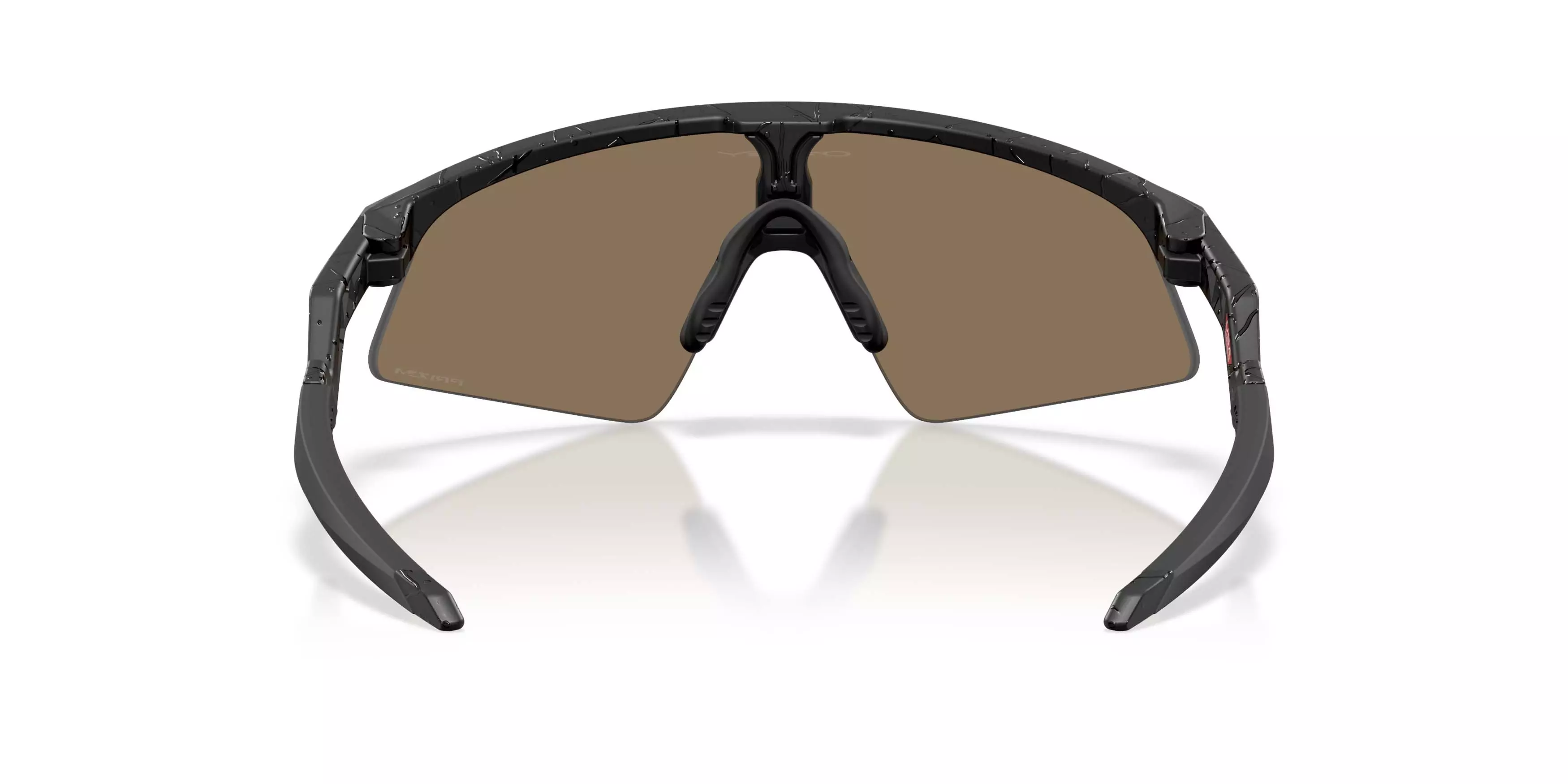Oakley Youth Resistor Sweep Gridiron Collection Prizm 24K Sunglasses &ndash; Matte Black Splatter - BLACK/GOLD