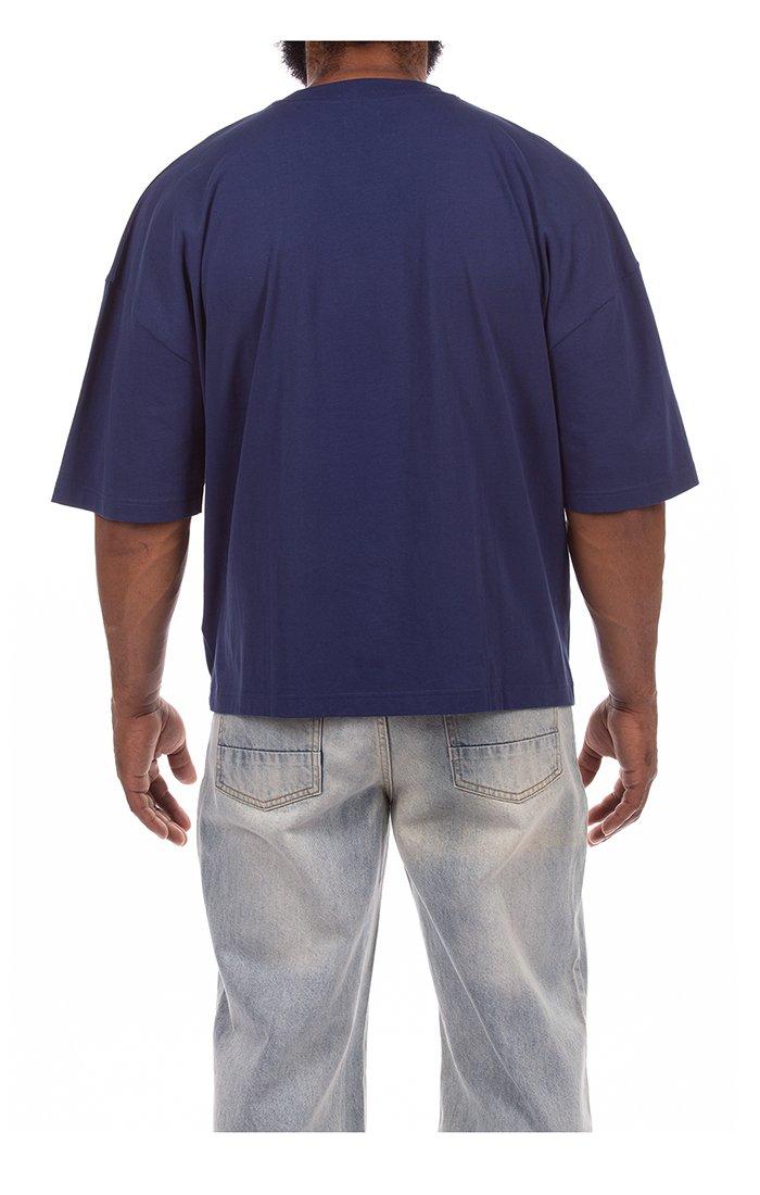 Hustle Gang Men's 10 Gallon Knit Graphic T-Shirt - Blue - BLUE
