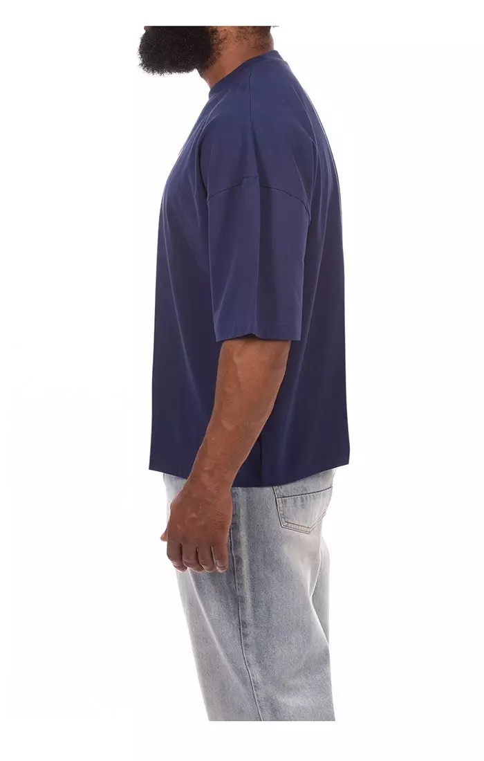 Hustle Gang Men's 10 Gallon Knit Graphic T-Shirt - Blue - BLUE