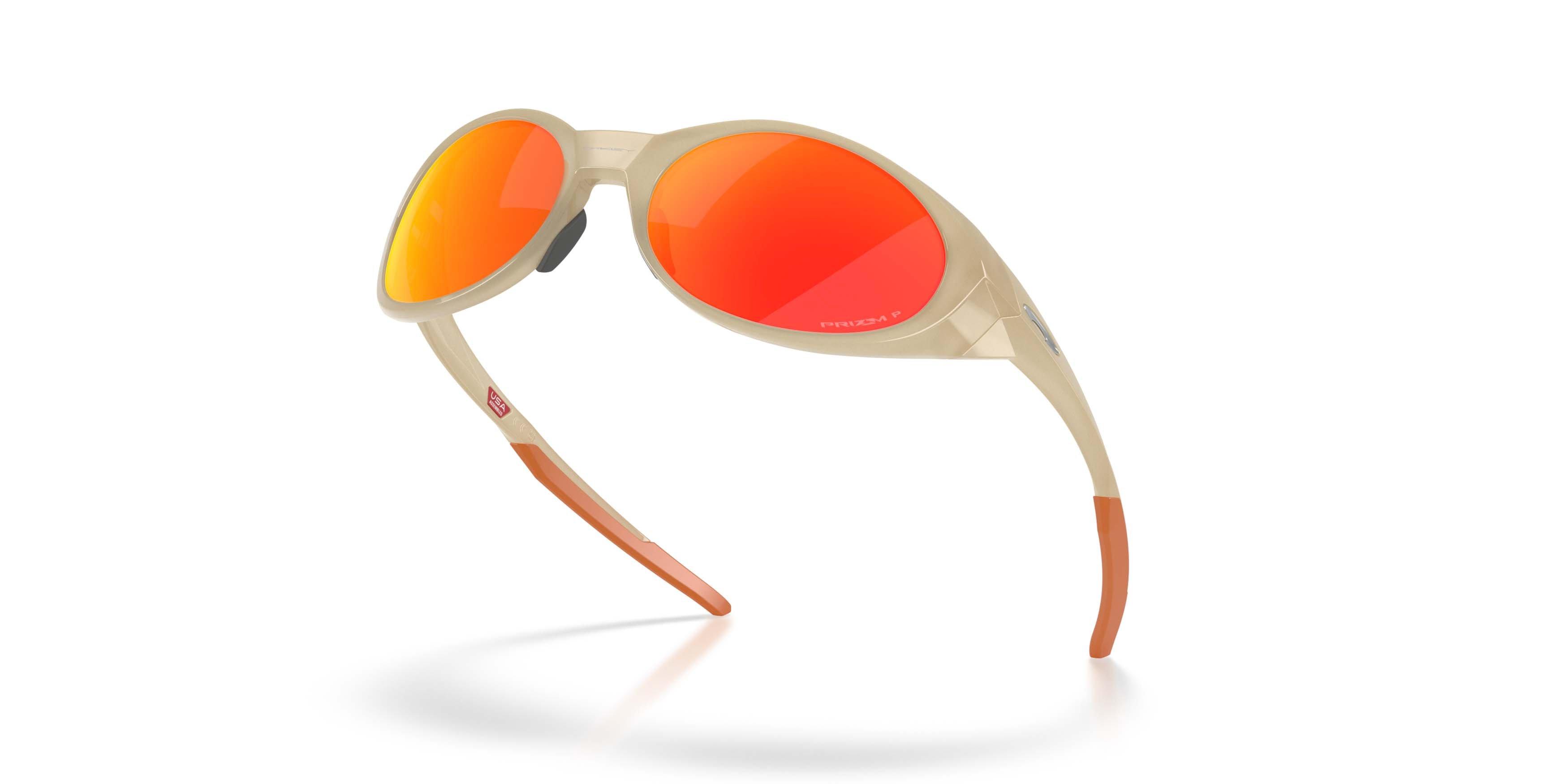 Oakley Eye Jacket Redux Latitude Collection Prizm Ruby Polarized Sunglasses &ndash; Sandstorm Frame - LT BROWN Thumbnail View 3