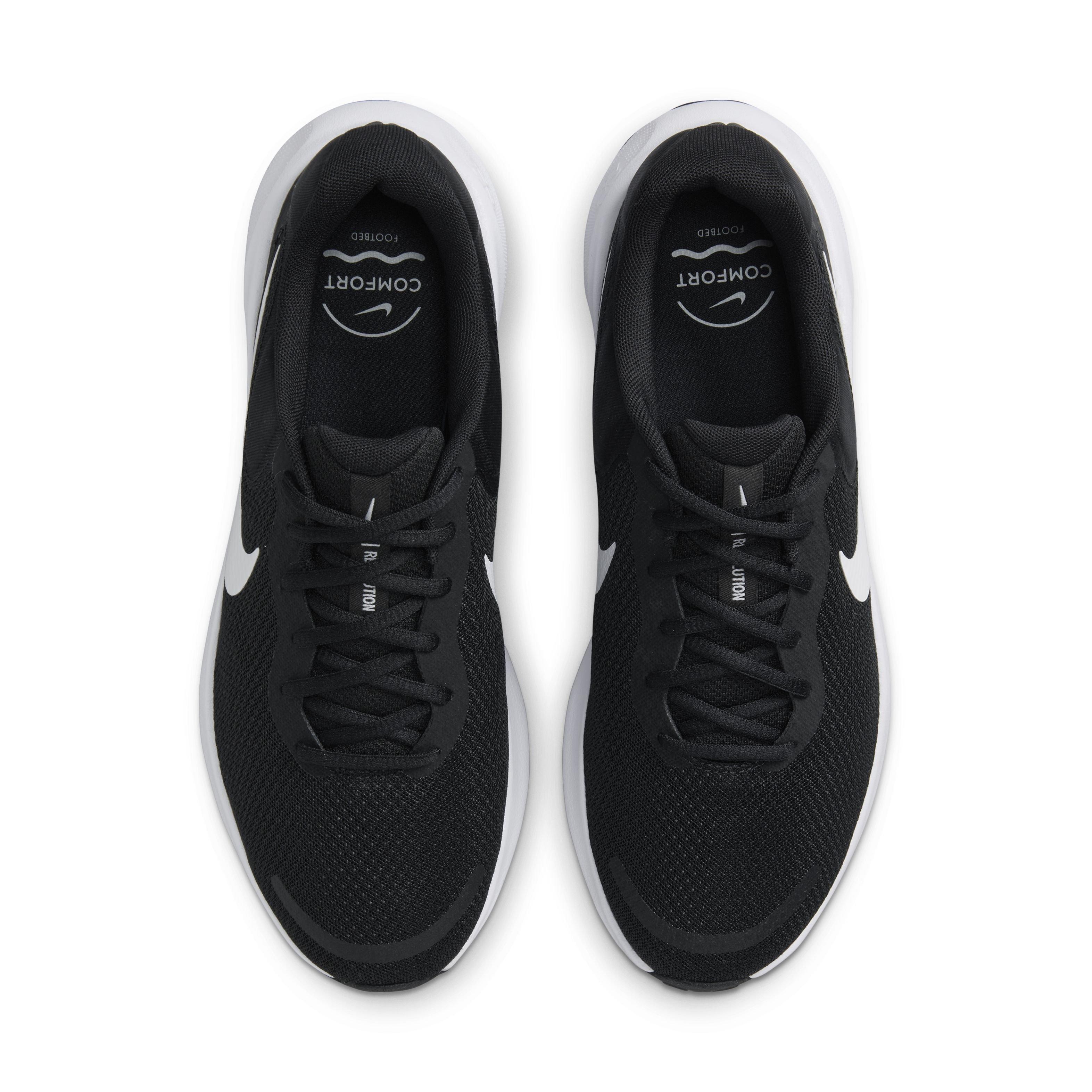 Nike Revolution 7 "Black/White" Men's Running Shoe - BLACK/WHITE Thumbnail View 4