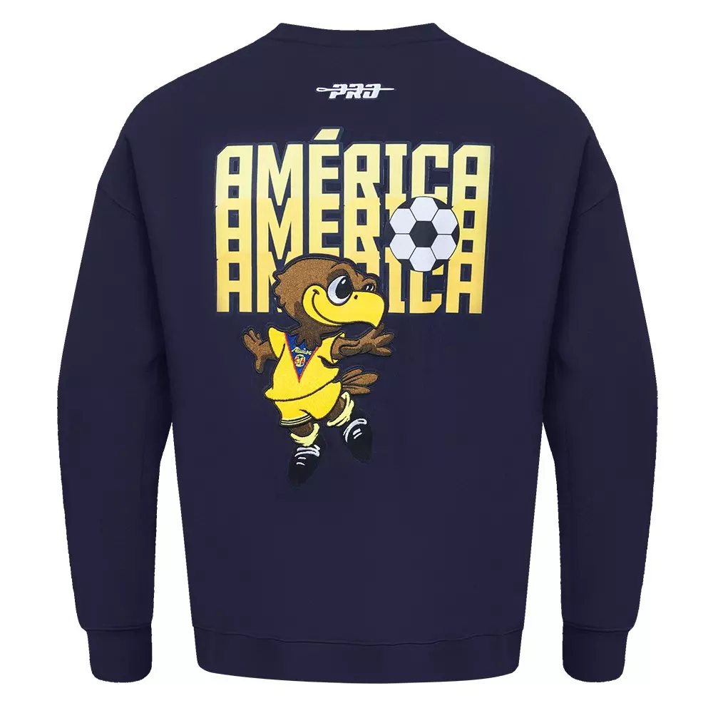 Pro Standard Men's Liga MX Club America Stadium Fleece V2 Soccer Crewneck - Navy - NAVY
