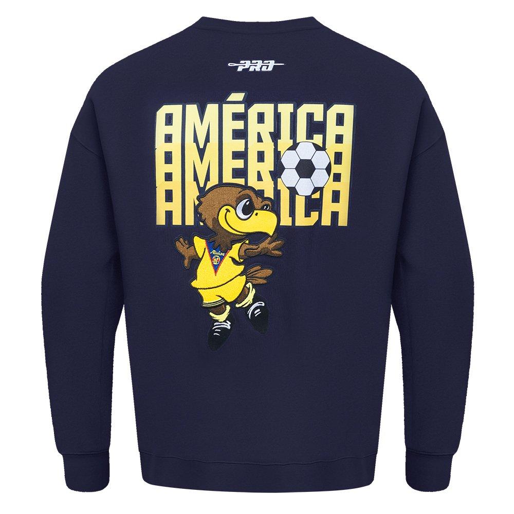 Pro Standard Men's Liga MX Club America Stadium Fleece V2 Soccer Crewneck -Navy - NAVY Thumbnail View 2