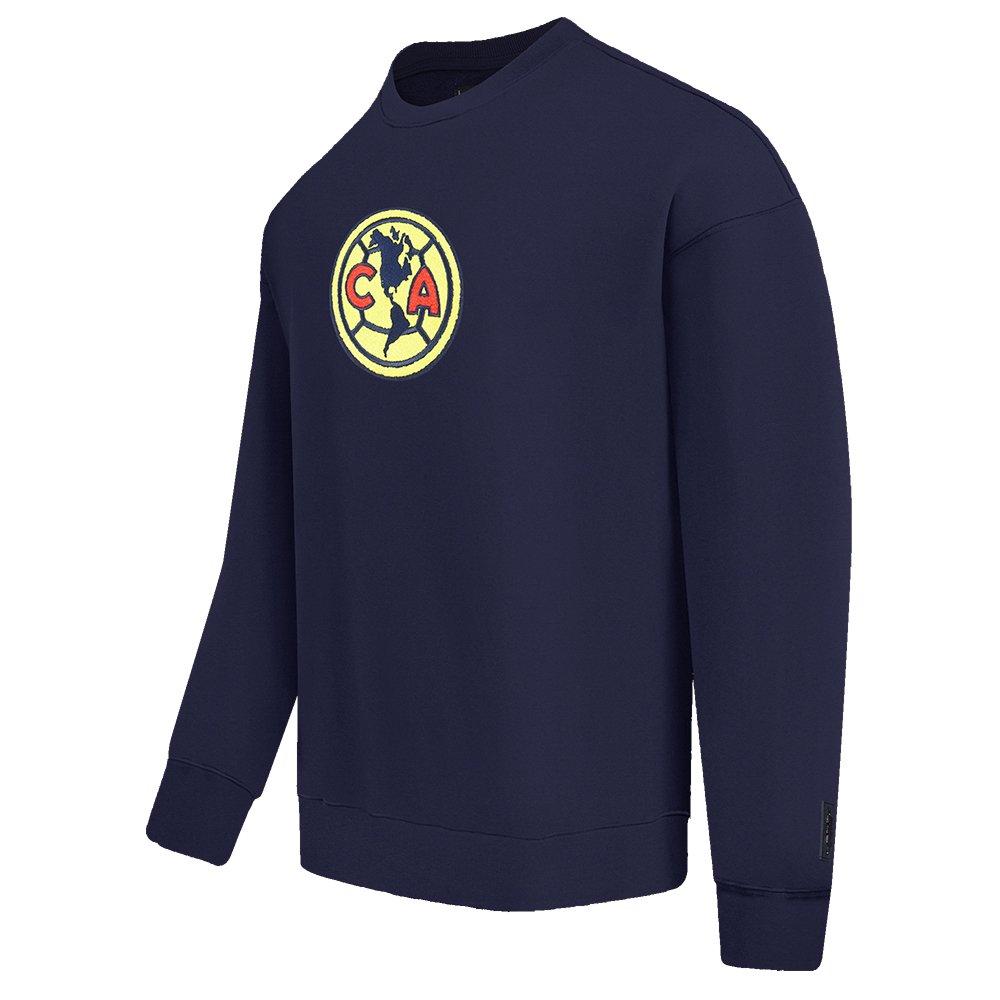 Pro Standard Men's Liga MX Club America Stadium Fleece V2 Soccer Crewneck -Navy - NAVY Thumbnail View 3