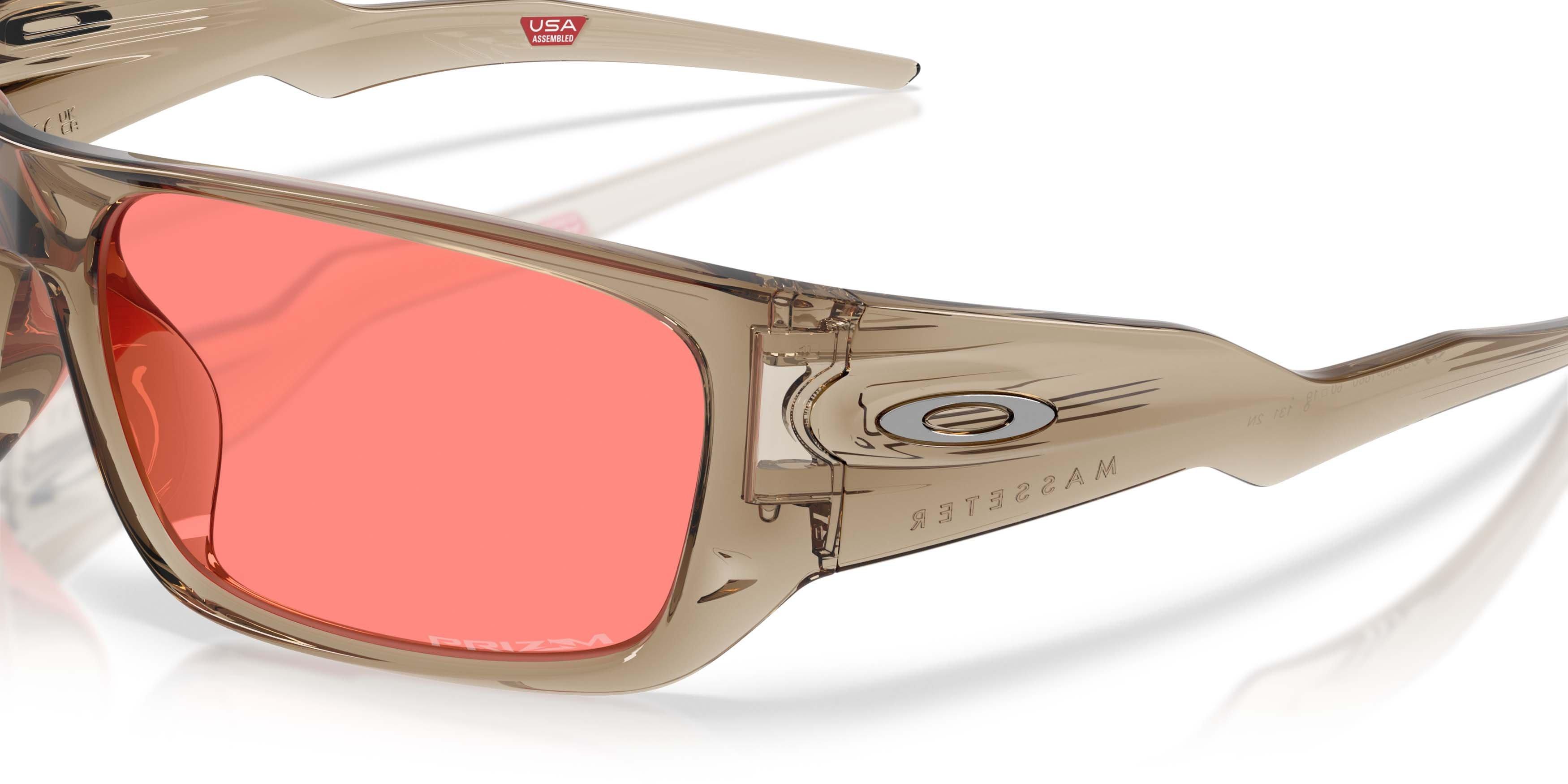 Oakley Masseter Latitude Collection Prizm Peach Sunglasses &ndash; Transparent Sand - CLEAR/PINK Thumbnail View 4