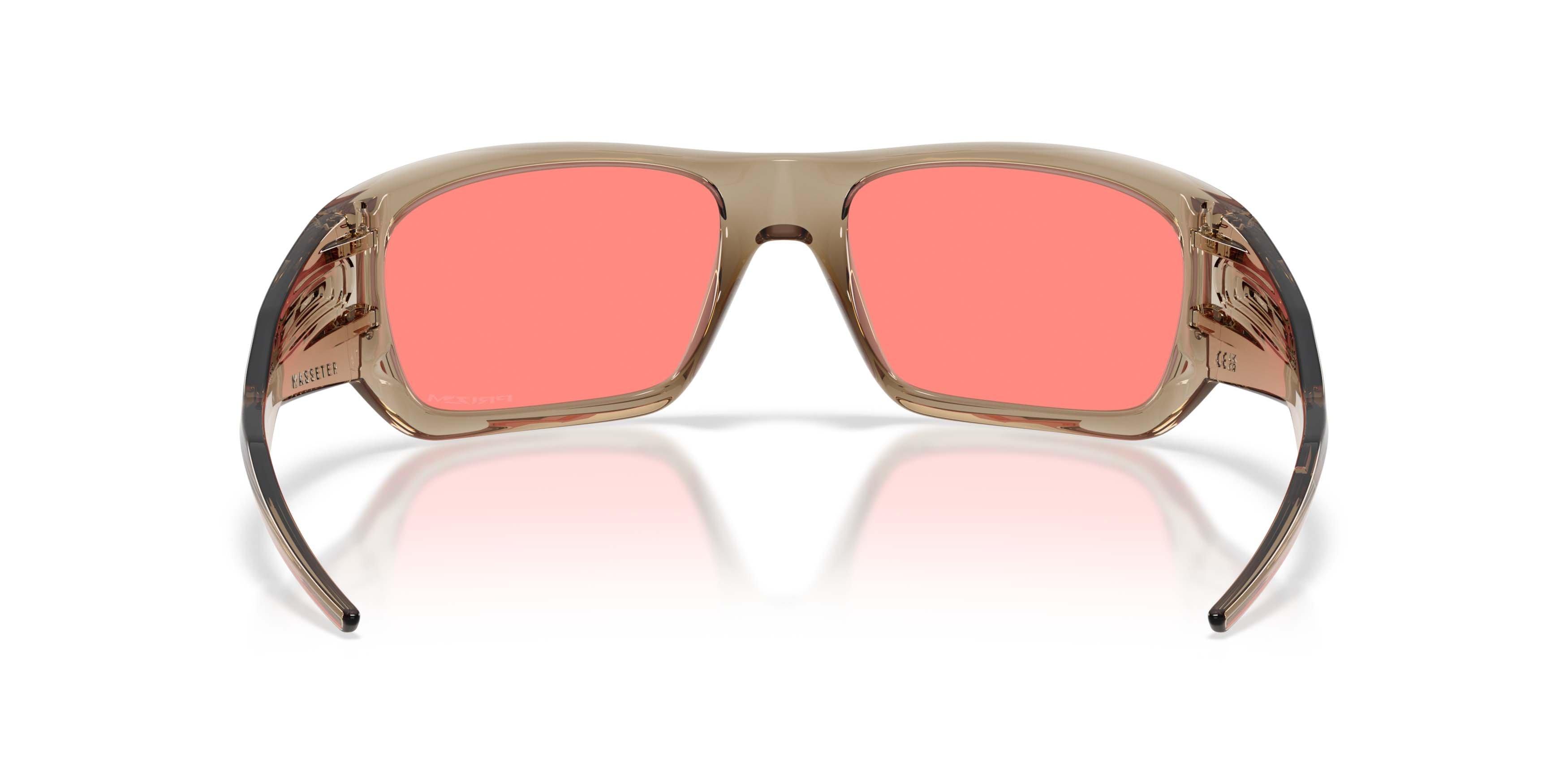 Oakley Masseter Latitude Collection Prizm Peach Sunglasses &ndash; Transparent Sand - CLEAR/PINK Thumbnail View 6