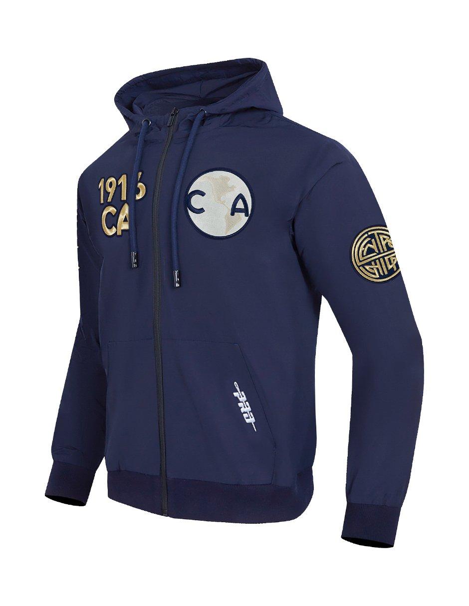 Pro Standard Men's Liga MX Club America Premium Woven Full Zip Pullover Soccer Jacket - Navy - NAVY Thumbnail View 3