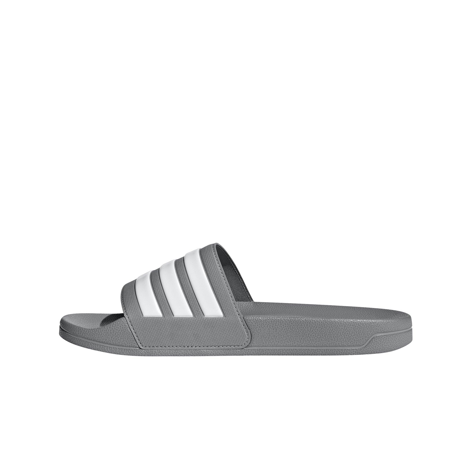 grey adidas flip flops