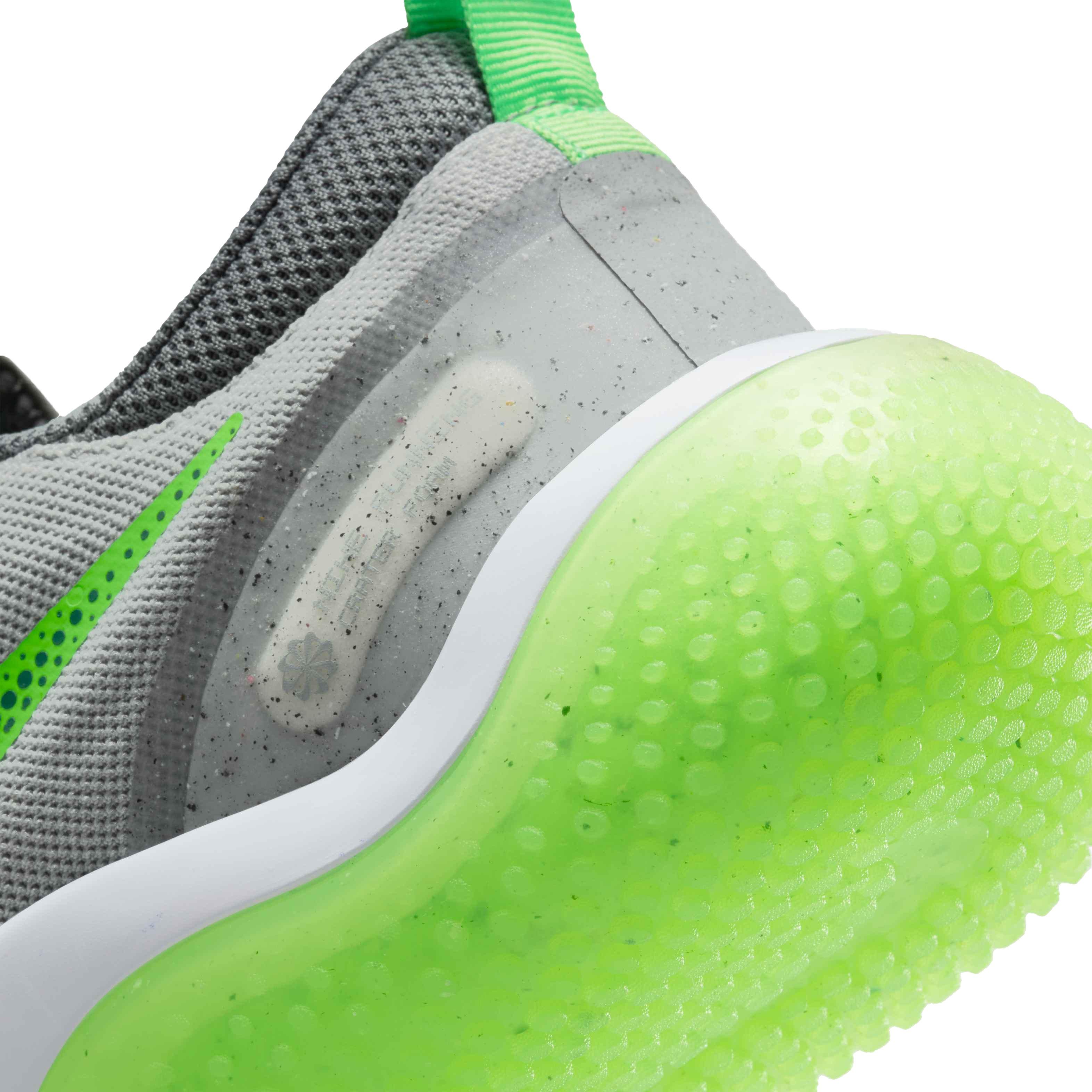 Nike Explor Next Nature "Light Smoke Grey/Green Strike" Grade School Boys' Running Shoe - GREY Thumbnail View 8