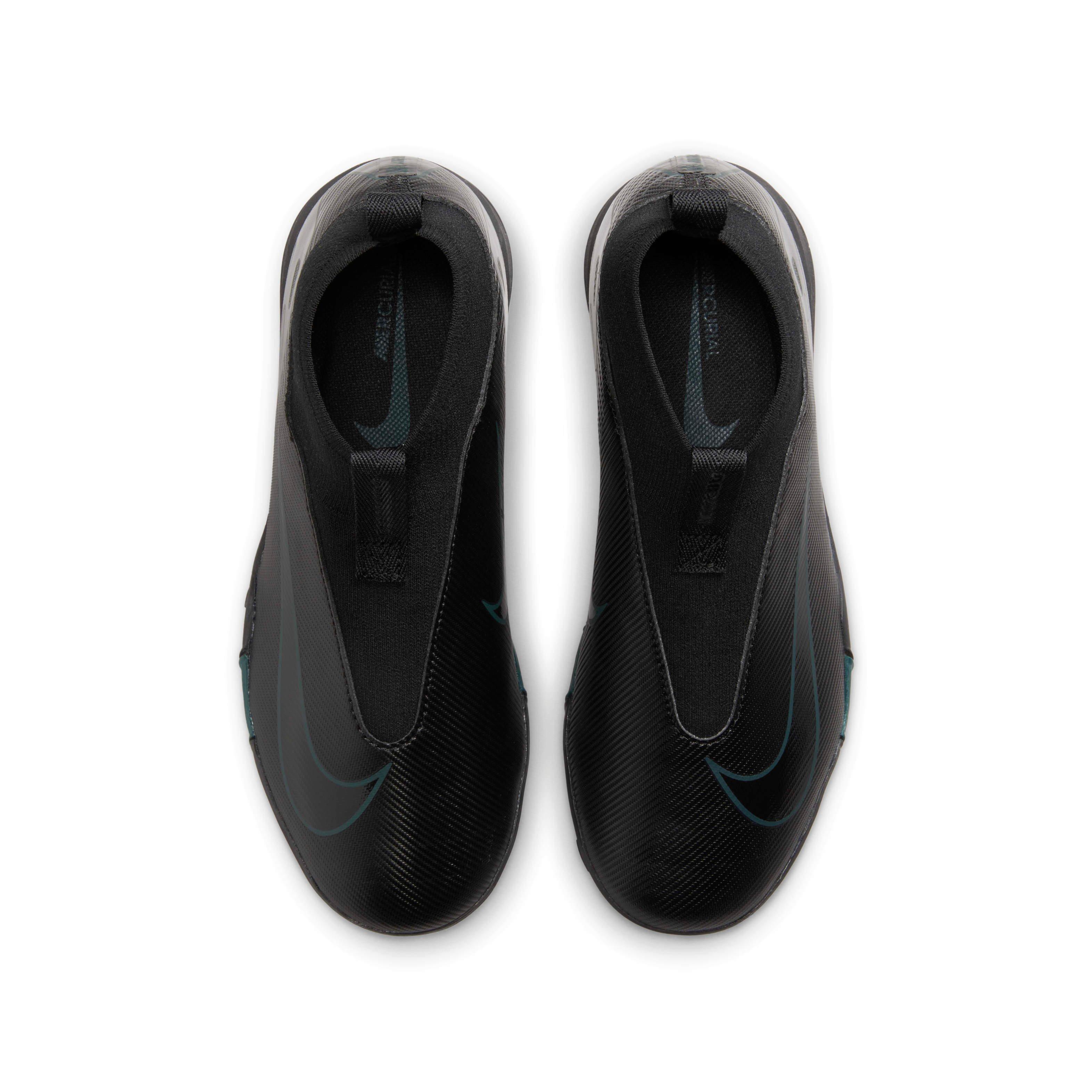 Nike Jr. Mercurial Superfly 10 Academy Turf Grade School Kids' "Black/Deep Jungle/Black" Soccer Shoe