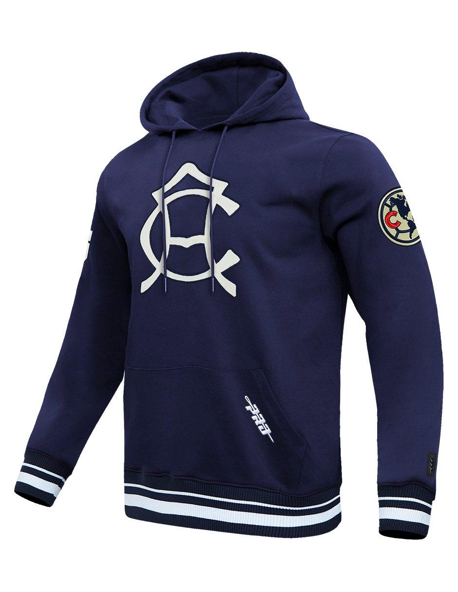 Pro Standard Men's Liga MX Club America Premium Rib Fleece PO Soccer Hoodie - NAVY Thumbnail View 3