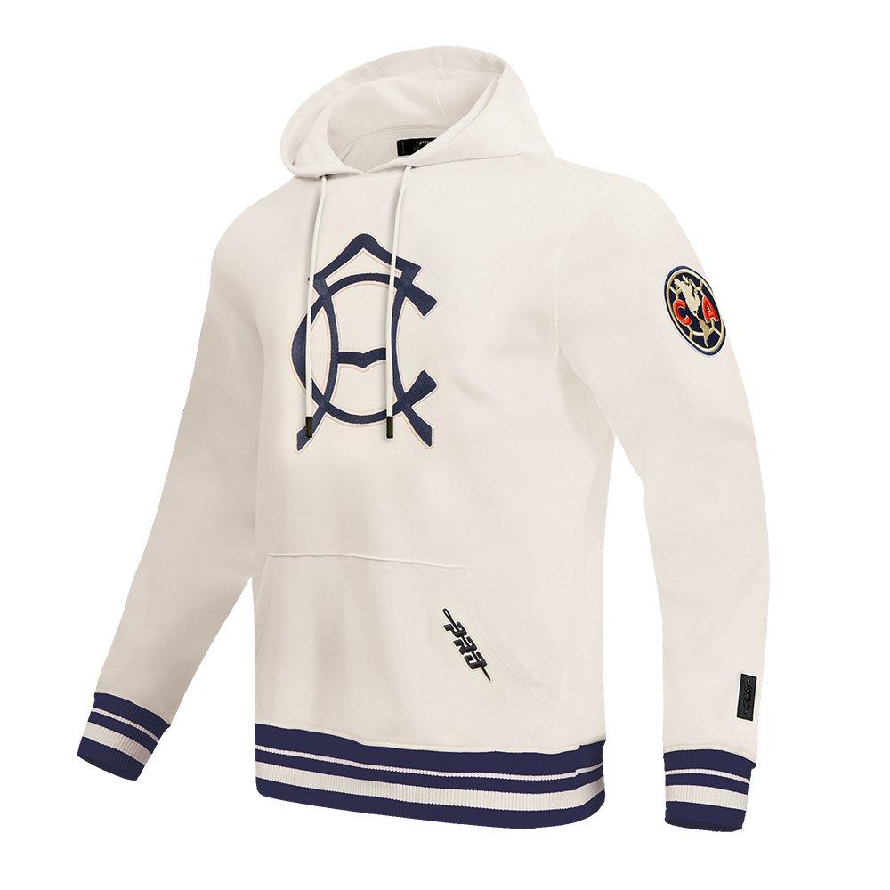Pro Standard Men's Liga MX Club America Premium Rib Fleece PO Soccer Hoodie - NAVY/IVORY Thumbnail View 3