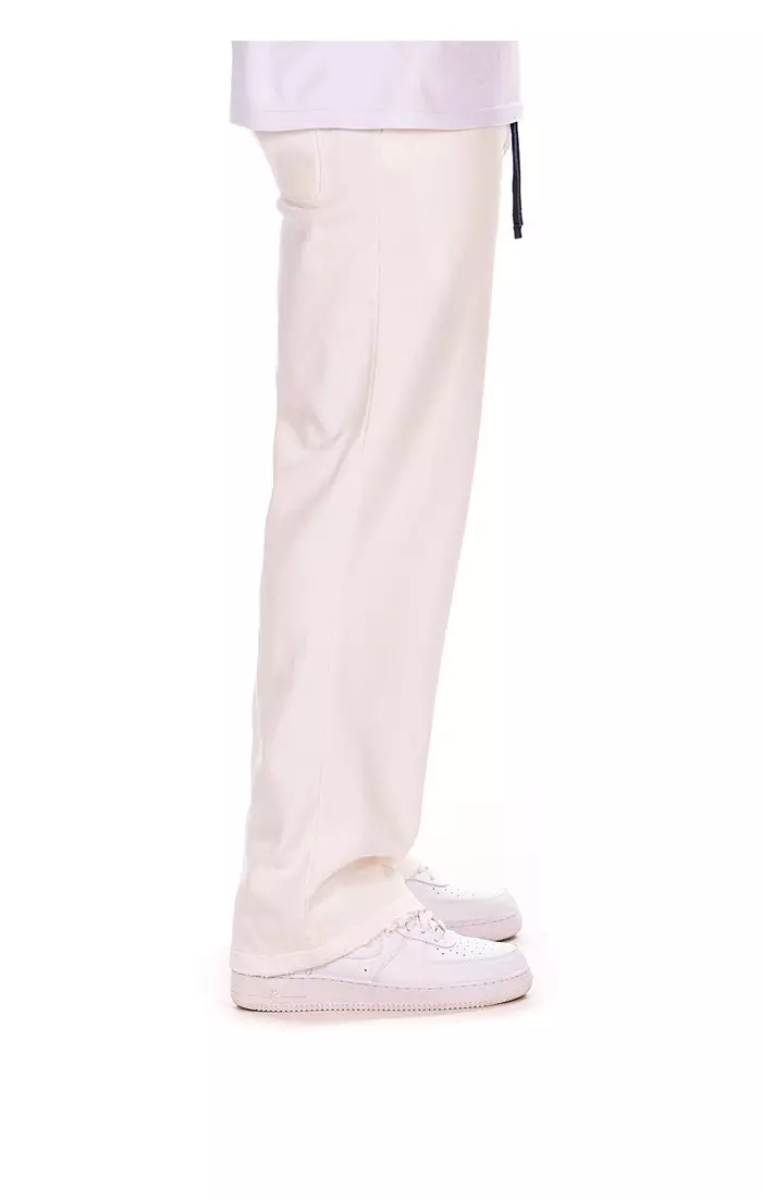 Hustle Gang Men's Baloo Sweatpants Pants - Cream - CREAM