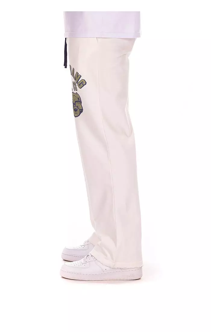 Hustle Gang Men's Baloo Sweatpants Pants - Cream - CREAM