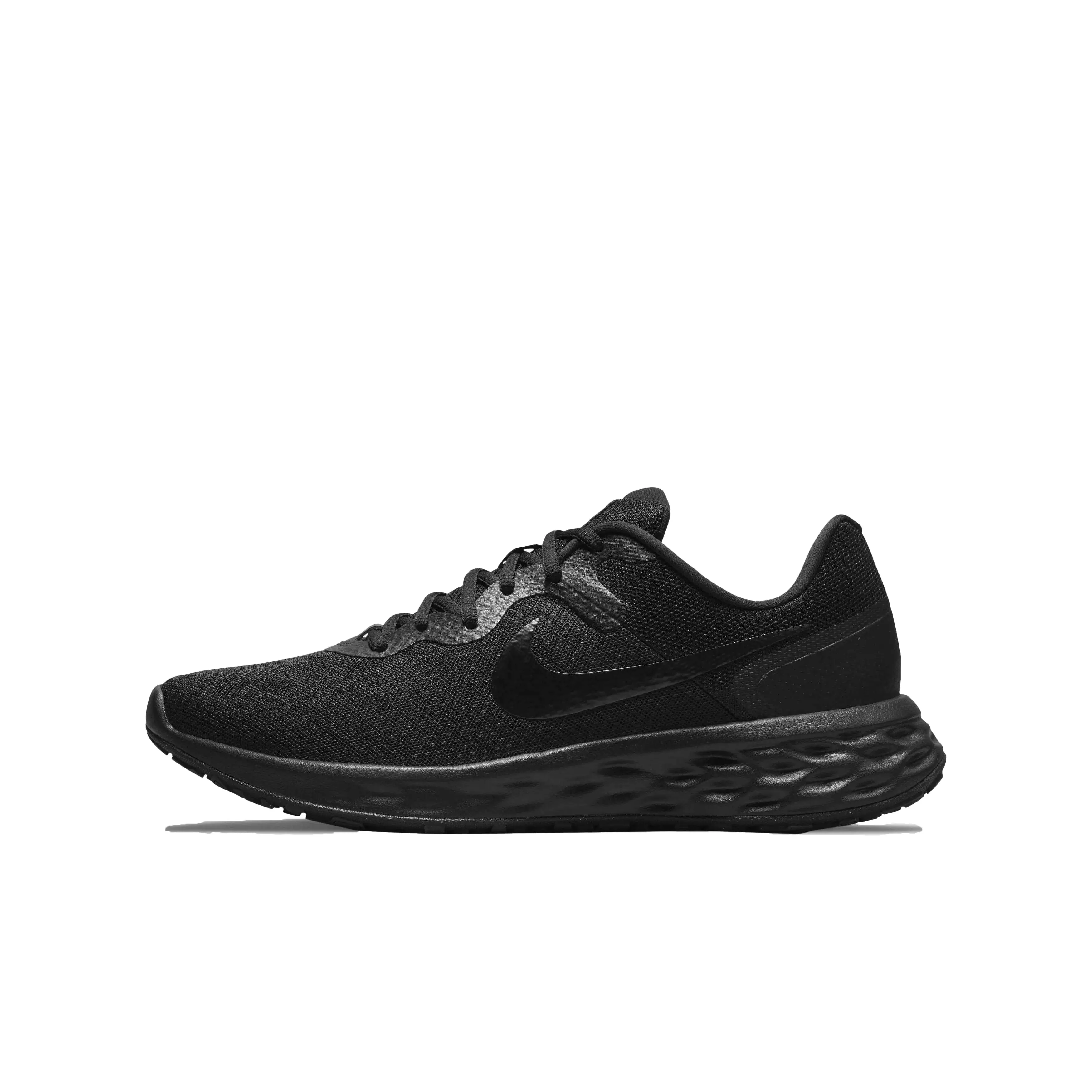 Nike Revolution 6 GS "Black/Black/Dark Smoke Grey" Grade School Boys' Running Shoe - BLACK