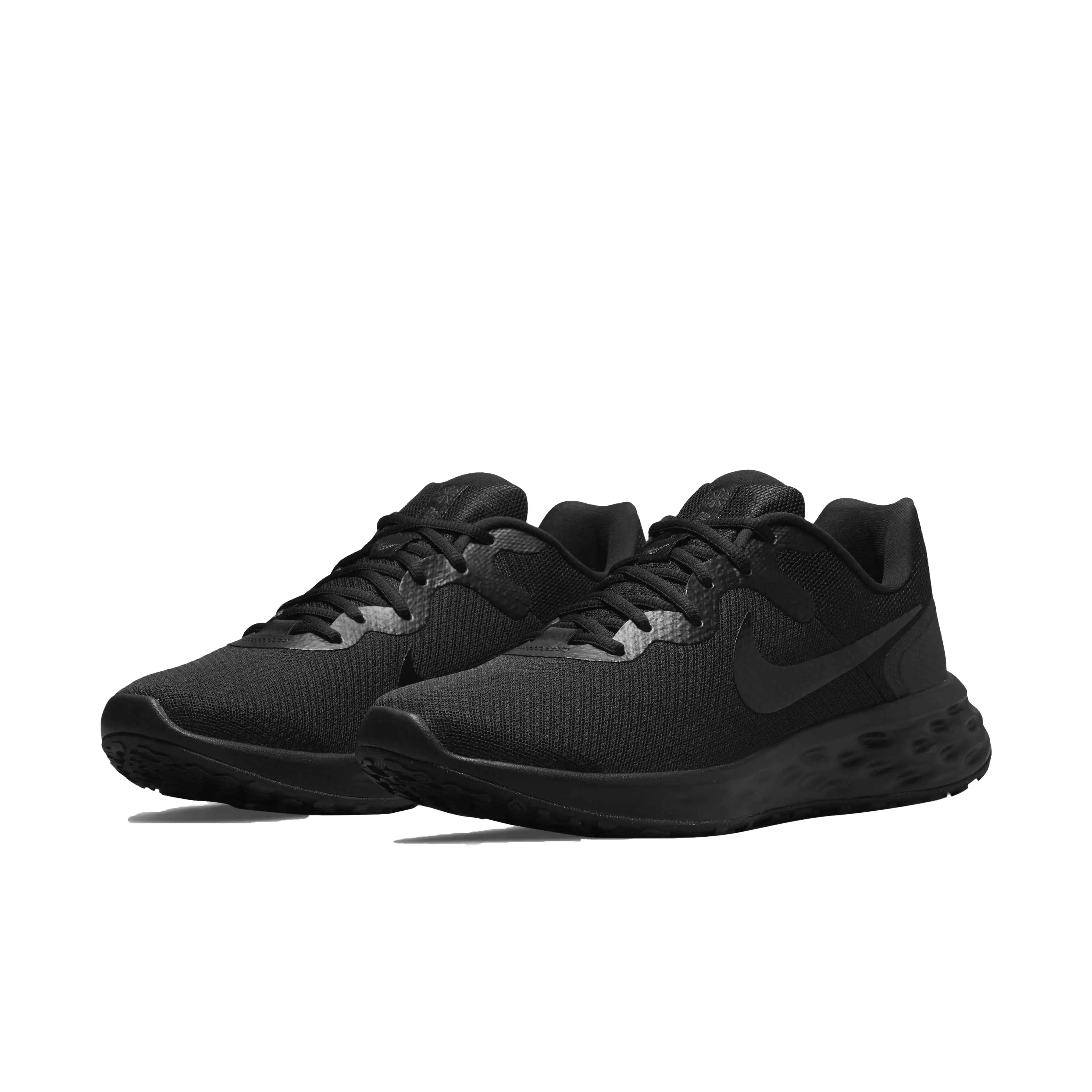 Nike Revolution 6 GS "Black/Black/Dark Smoke Grey" Grade School Boys' Running Shoe - BLACK