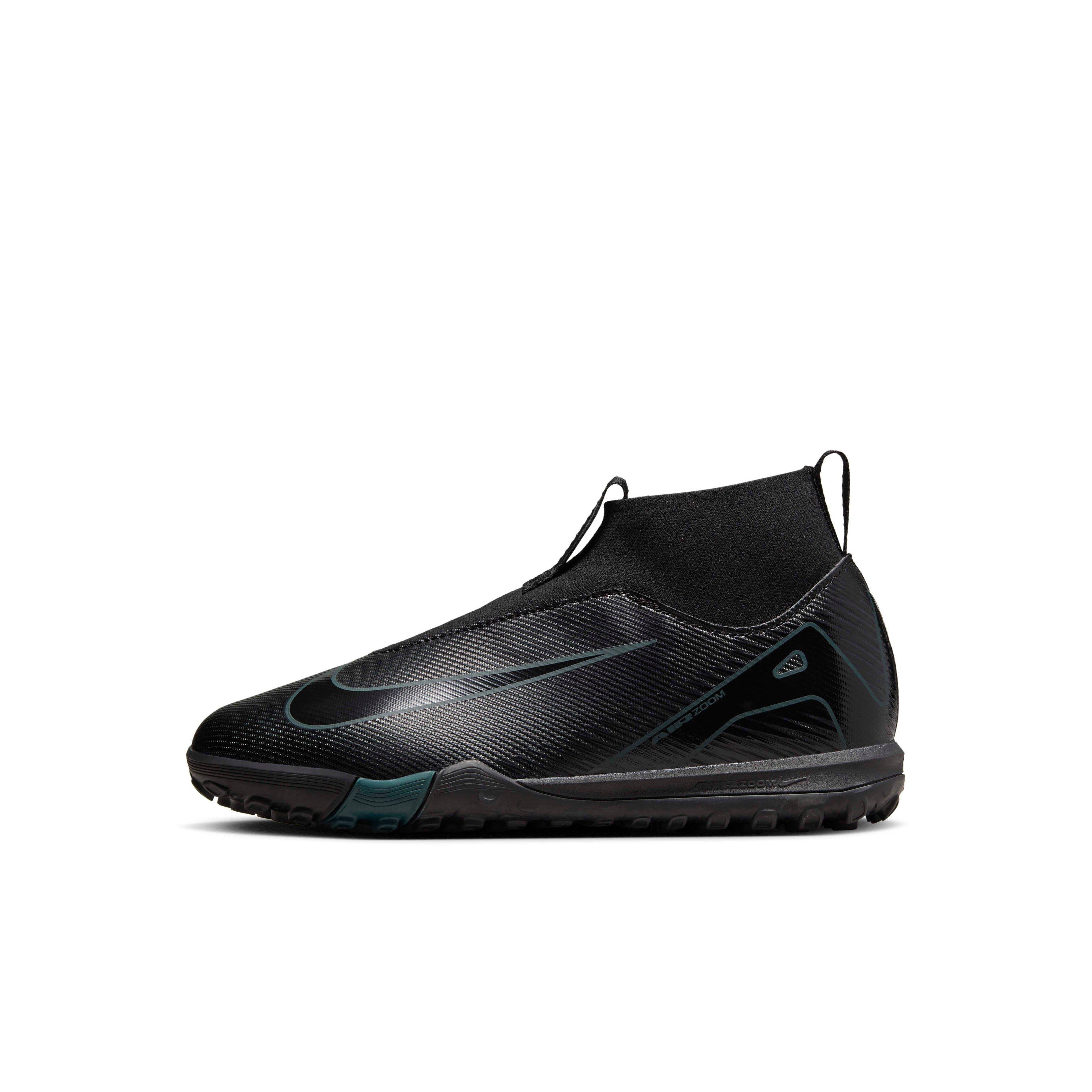 Nike Jr. Mercurial Superfly 10 Academy Turf  Preschool Kids' "Black/Deep Jungle/Black" Soccer Shoe