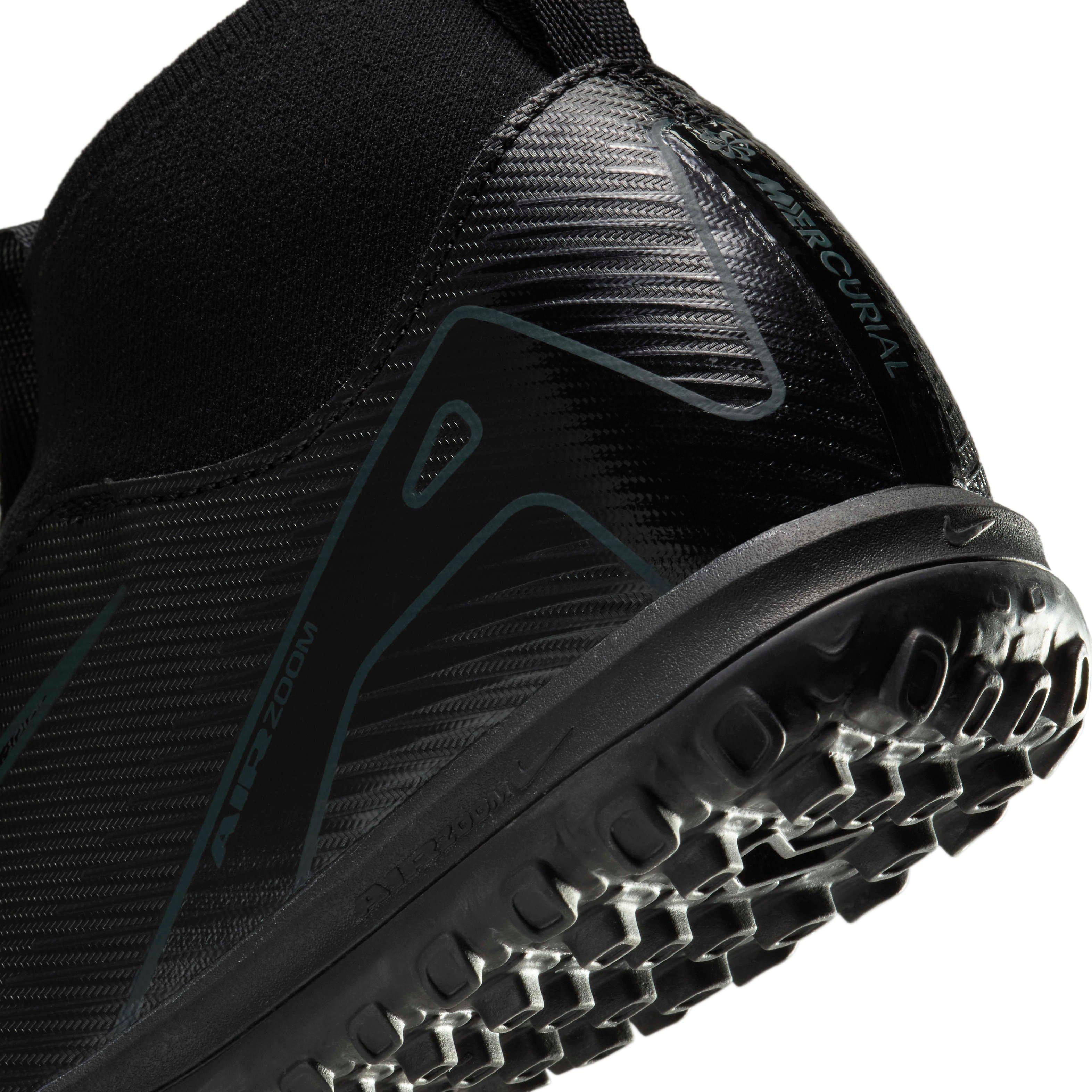 Nike Jr. Mercurial Superfly 10 Academy Turf  Preschool Kids' "Black/Deep Jungle/Black" Soccer Shoe