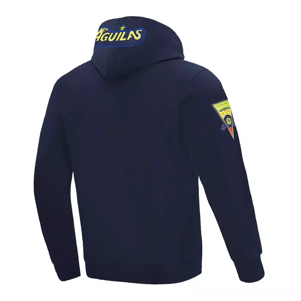 Pro Standard Men's Liga MX Club American Stadium Fleece Pullover Soccer Hoodie -Navy - NAVY