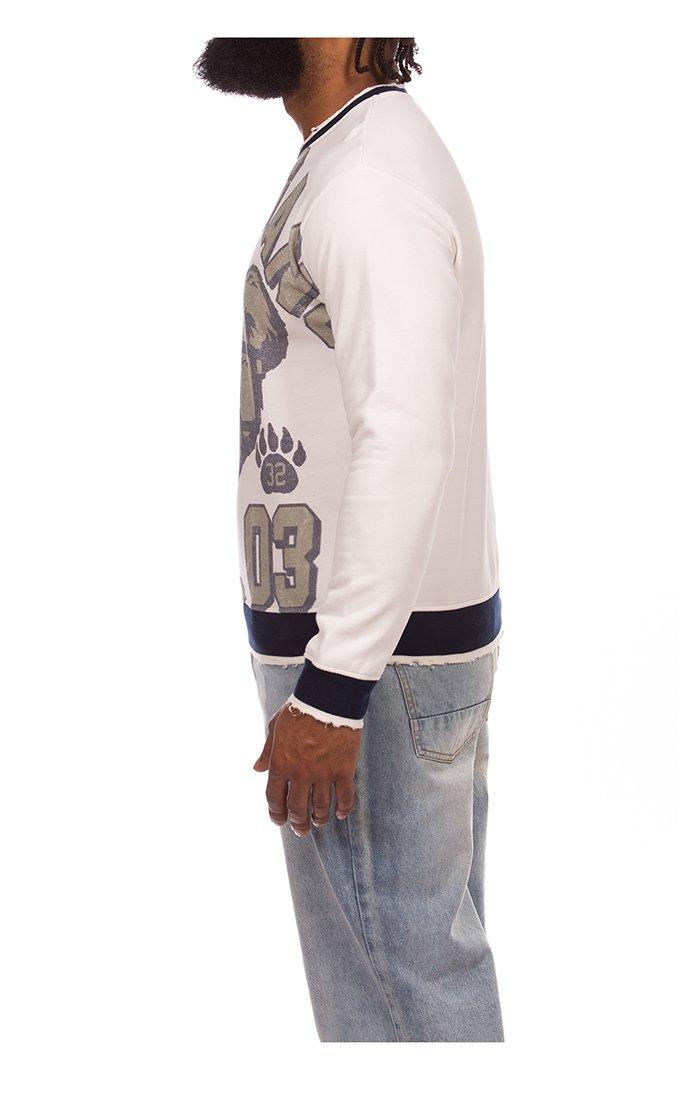 Hustle Gang Men's Baloo Fleece Sweatshirt - Cream - CREAM