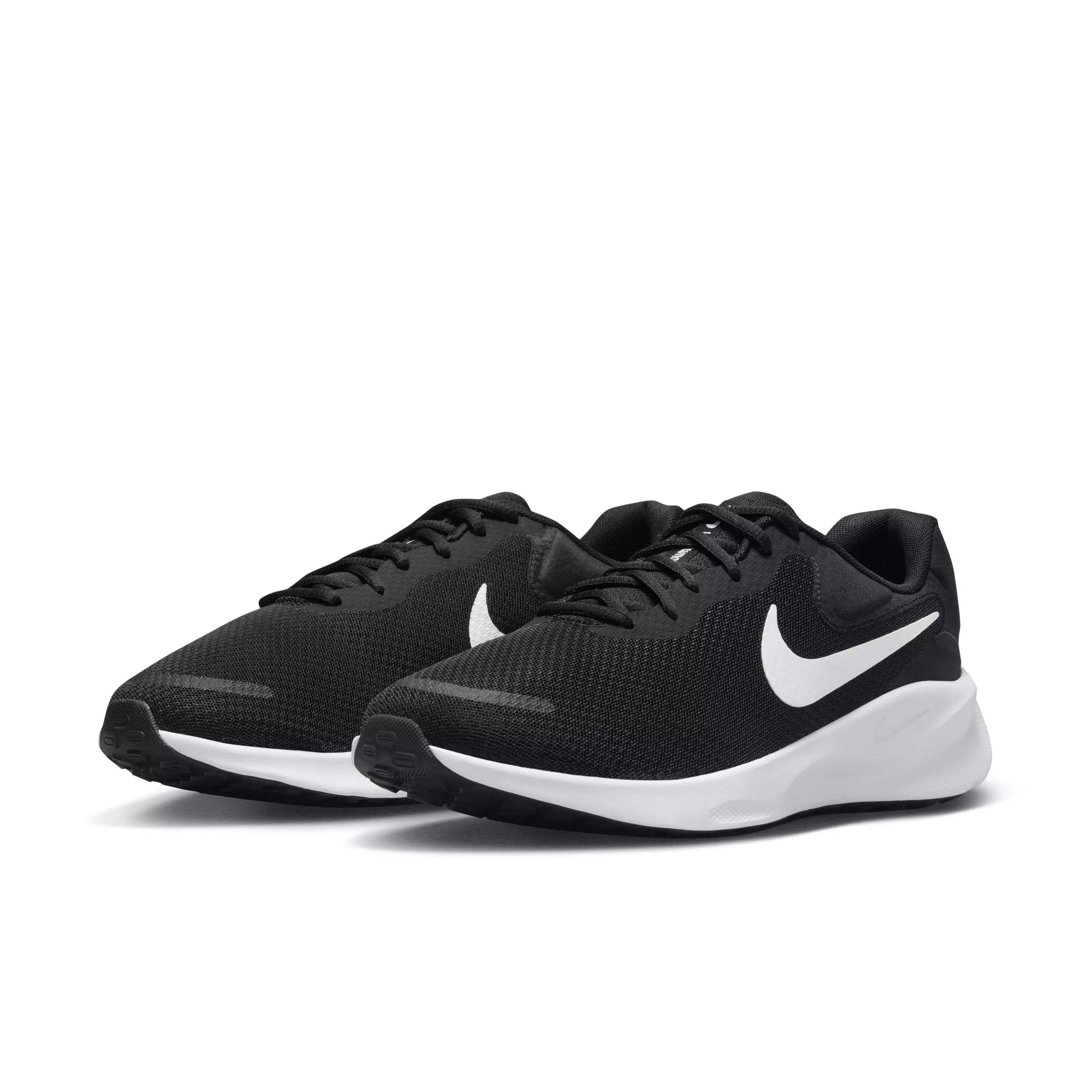 Nike Revolution 7 "Black/White" Men's Wide Running Shoe - BLACK/WHITE