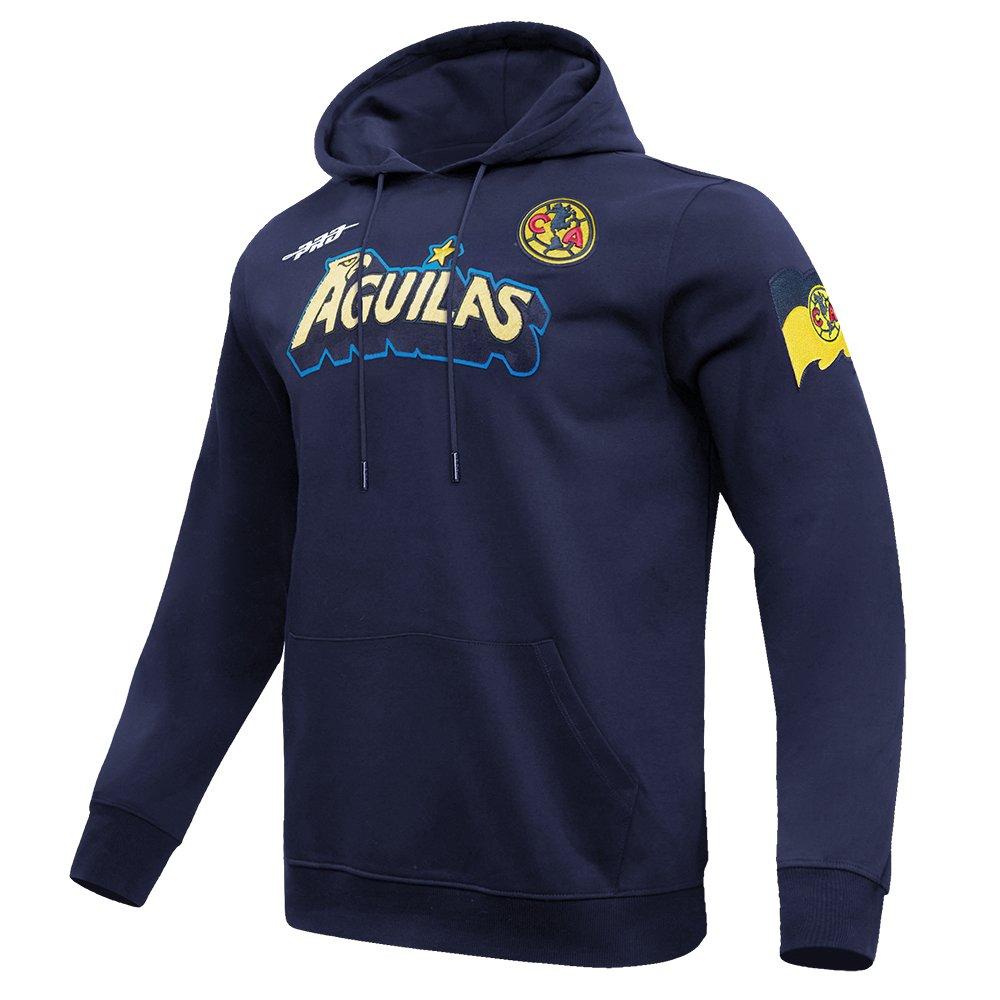 Pro Standard Men's Liga MX Club America Stadium Double Knit Pullover Hoodie - NAVY Thumbnail View 3