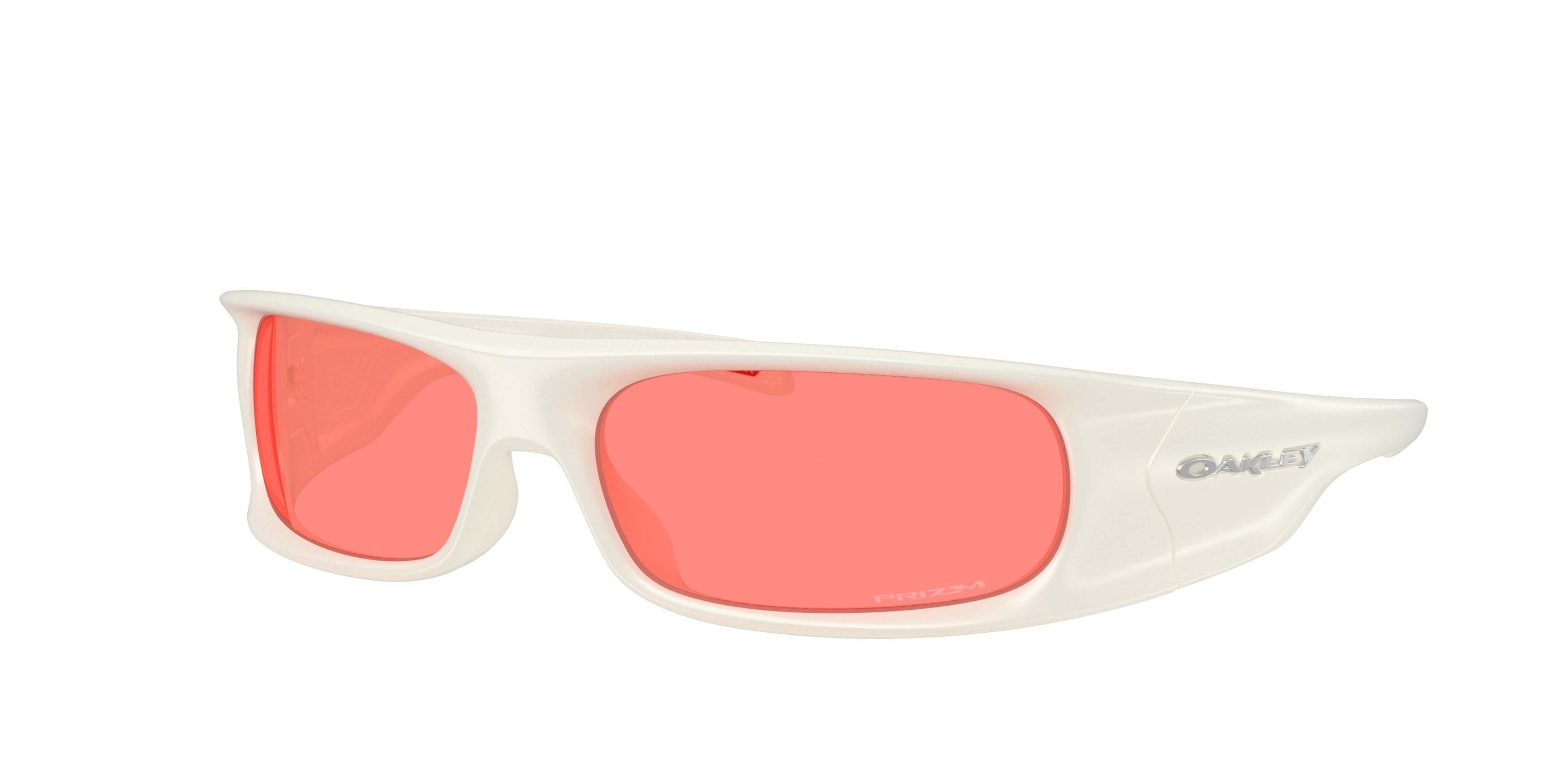 Oakley Highland Players Collection Prizm Peach Sunglasses &ndash; Matte Mist - WHITE/PINK Thumbnail View 1