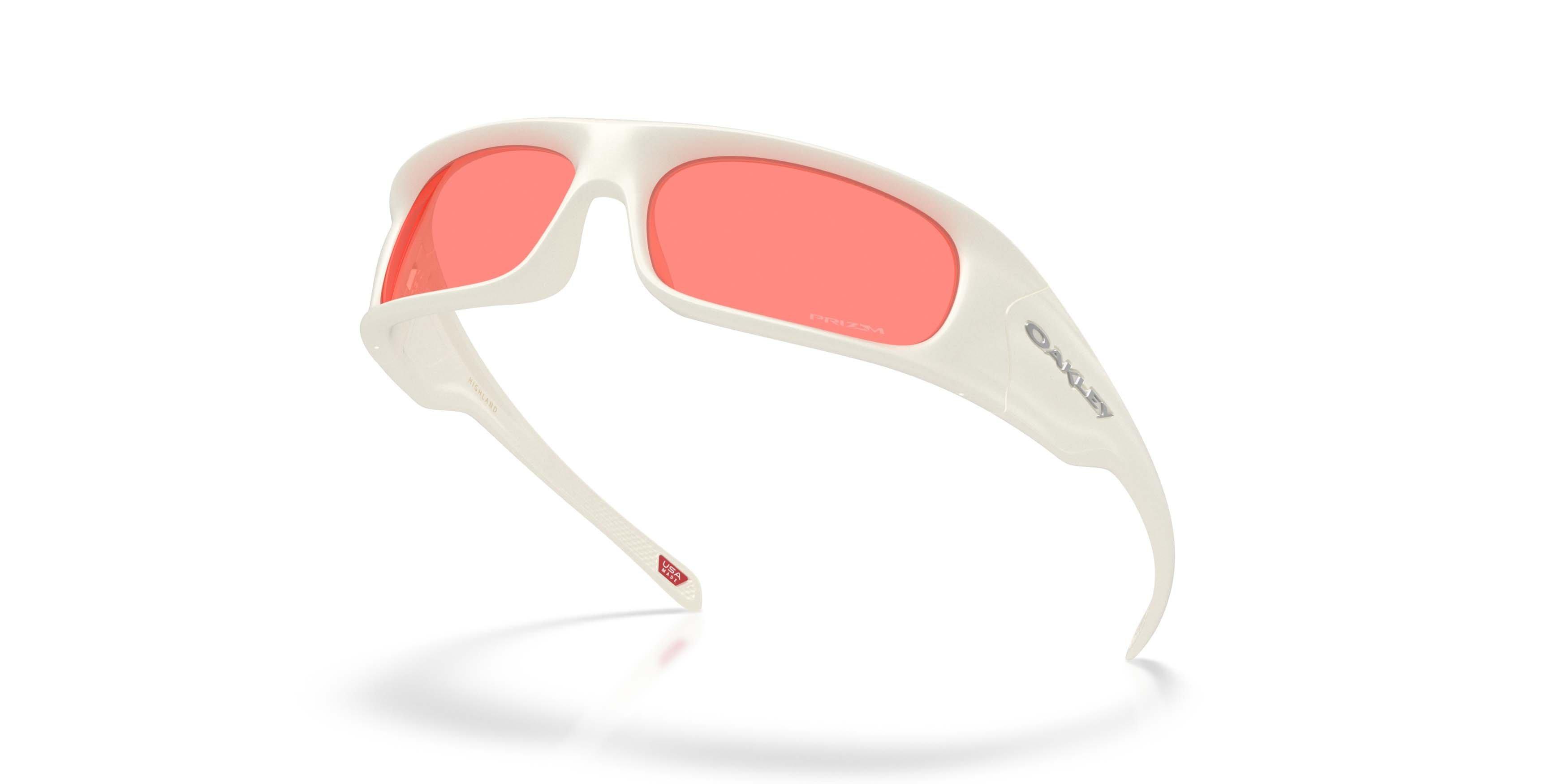 Oakley Highland Players Collection Prizm Peach Sunglasses &ndash; Matte Mist - WHITE/PINK Thumbnail View 3
