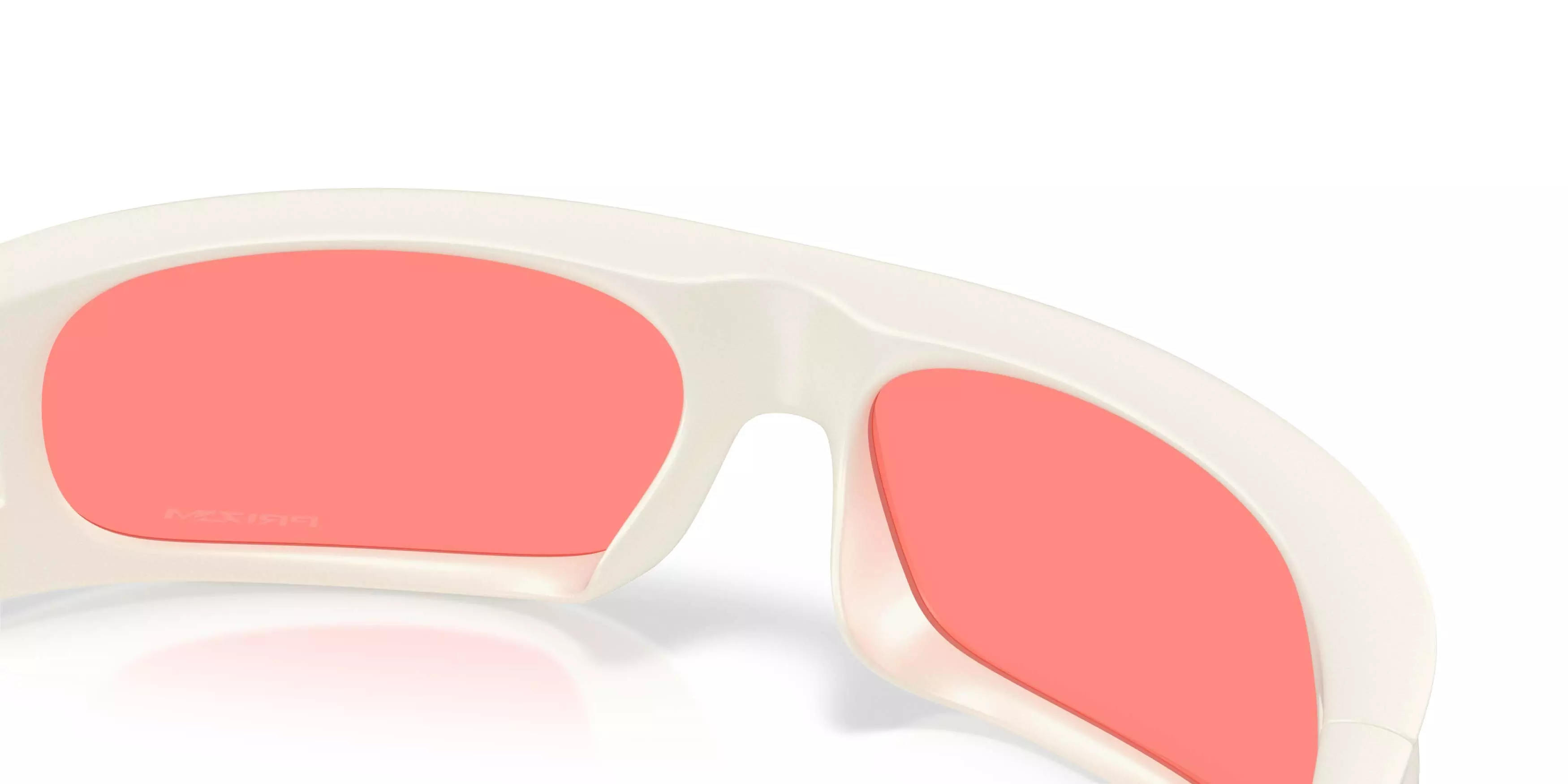 Oakley Highland Players Collection Prizm Peach Sunglasses &ndash; Matte Mist - WHITE/PINK